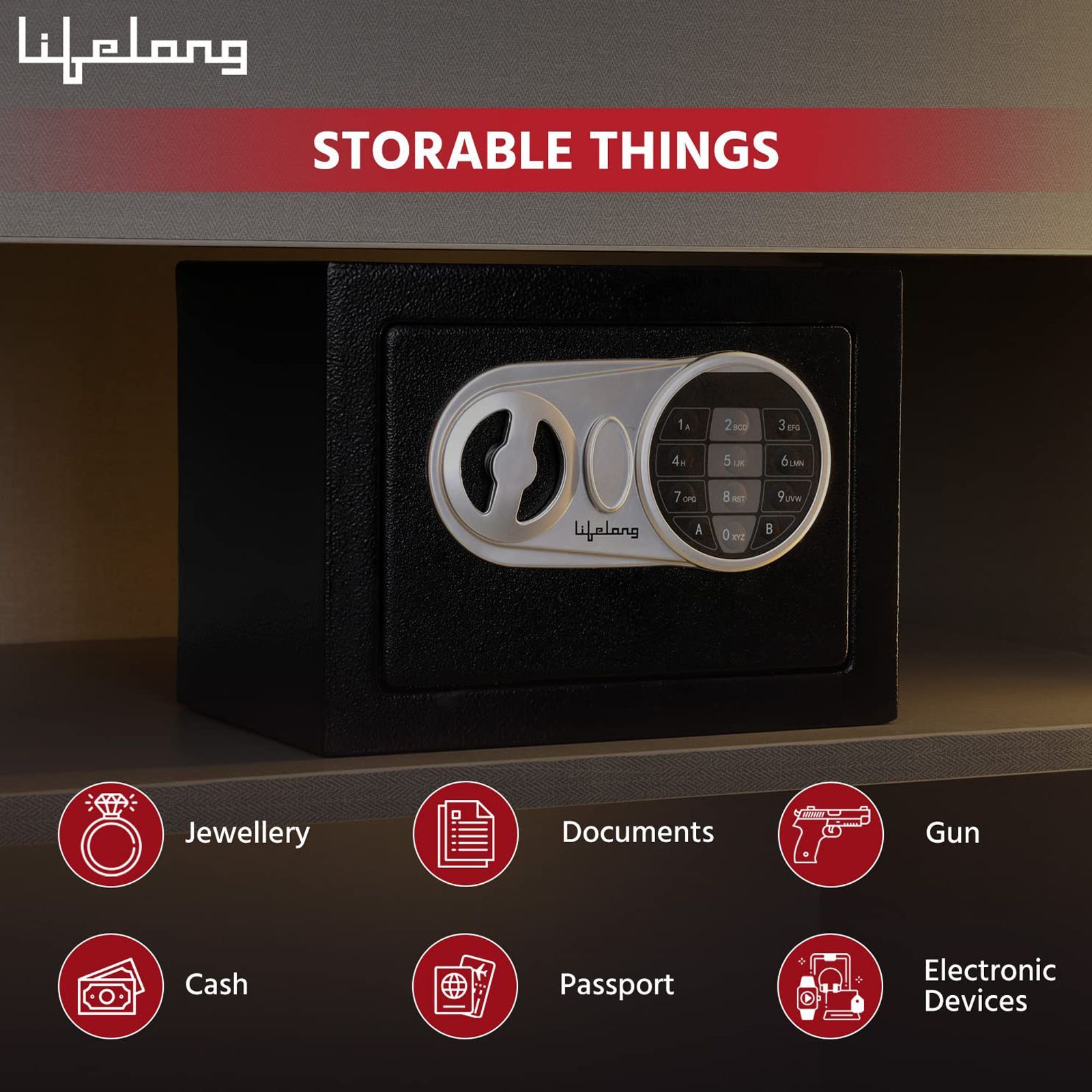 Lifelong LLHSL03 8.6 Litres Digital Safety Lockers (Black)_6