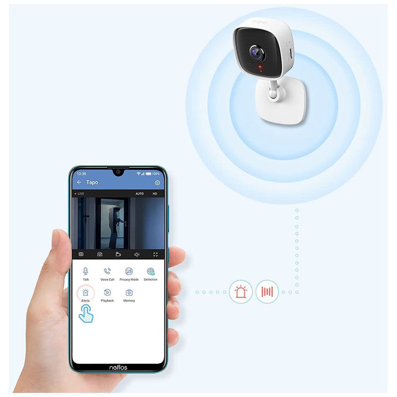 tp-link Tapo C110 Wi-Fi CCTV Security Camera (Motion Detection, White)_4