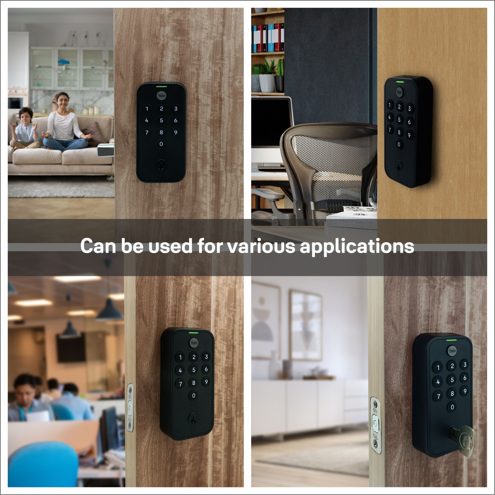 Yale Smart Lock For Private Space (LED Indication, YTYE  BL, Black)_7