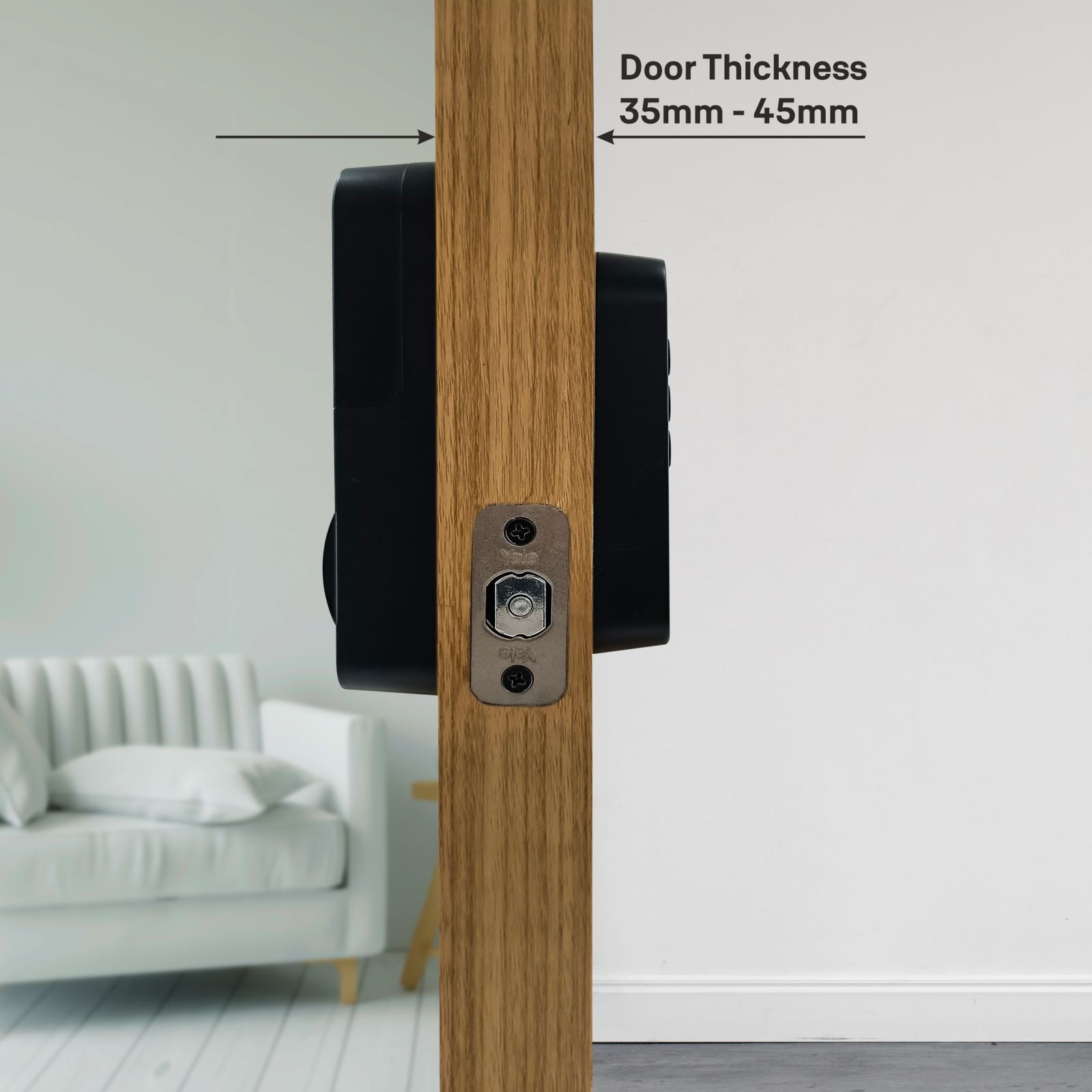 Yale Smart Lock For Private Space (LED Indication, YTYE  BL, Black)_4