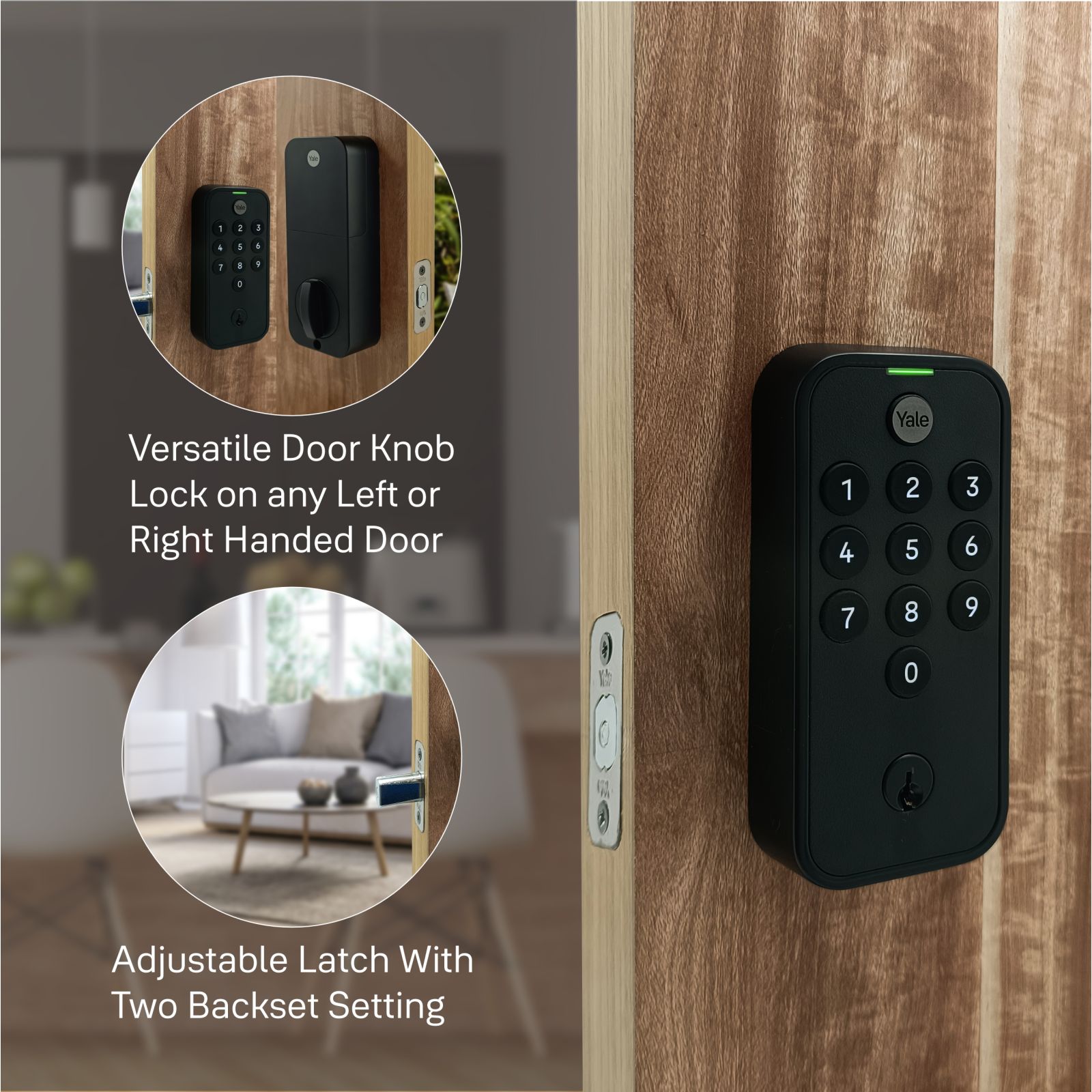 Yale Smart Lock For Private Space (LED Indication, YTYE  BL, Black)_5