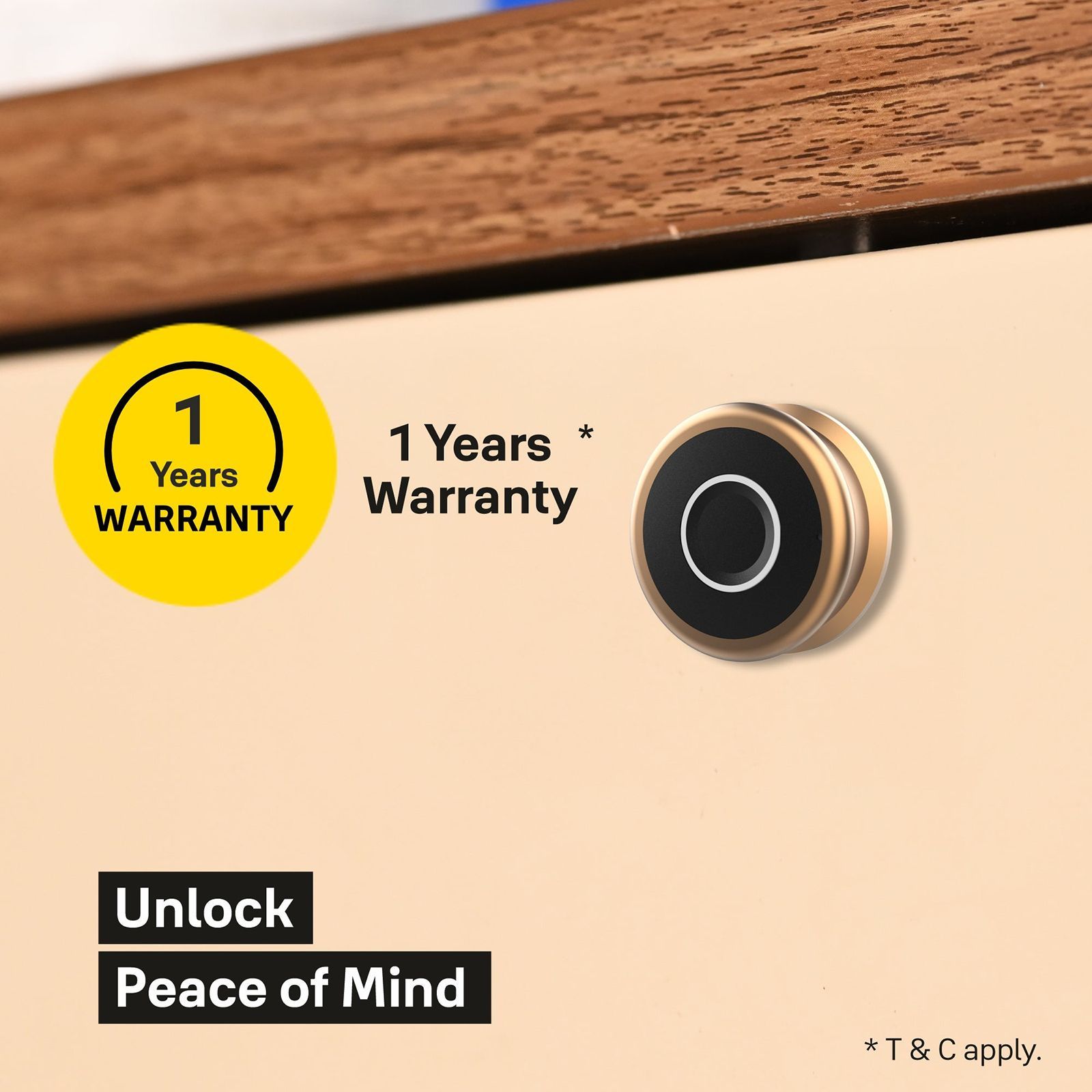 Yale YLDRPC Digital Smart Lock (LED Light & Sound Indicator, Rose Gold)_9