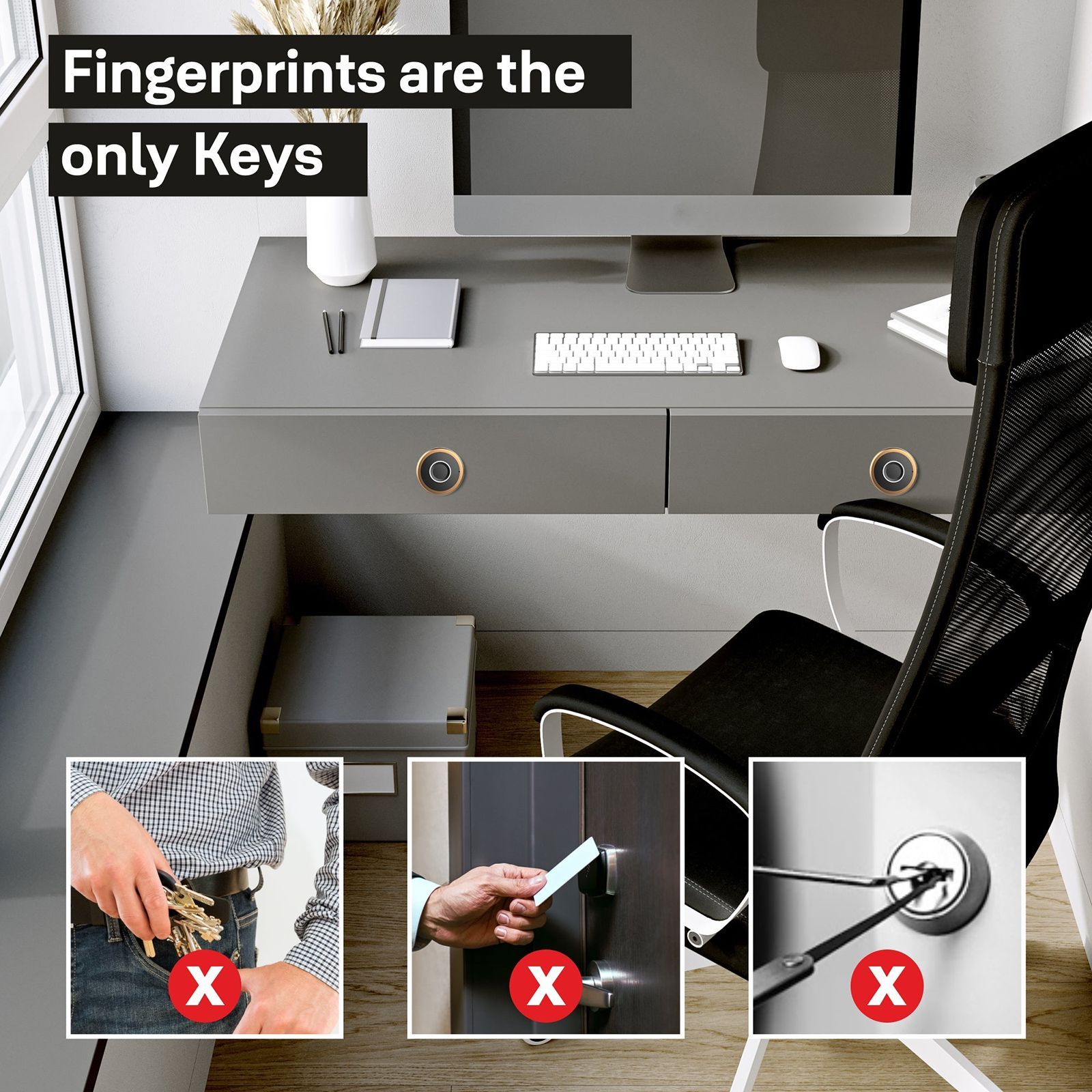 Yale YLDRPC Digital Smart Lock (LED Light & Sound Indicator, Rose Gold)_12