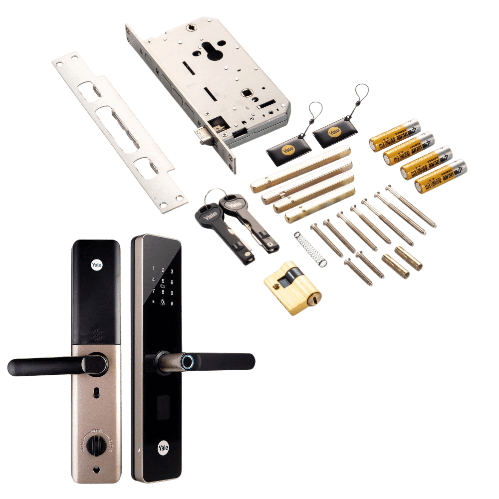 Yale YDME100NxT Digital Smart Lock (Strong Locking Bolts, Brown)_10