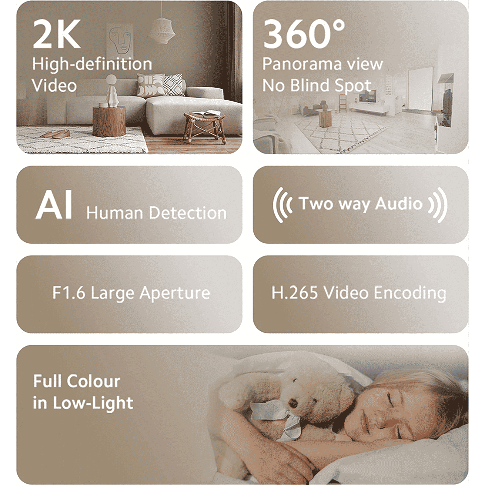 Xiaomi 2K HD WiFi Dome CCTV Security Camera (AI Powered Motion Detection, MJSXJ18CM, White)_2