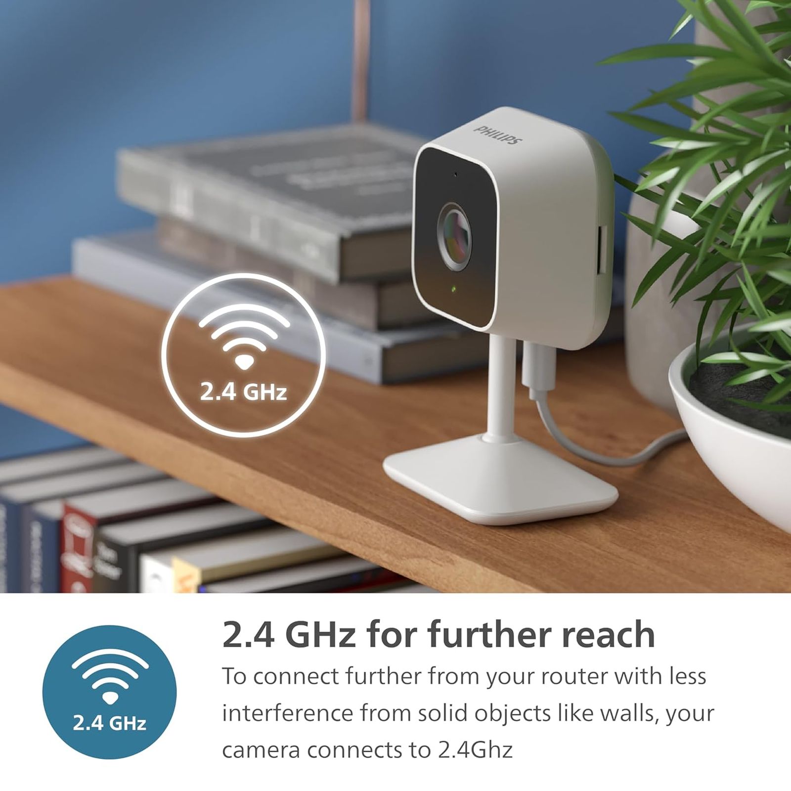 PHILIPS 1000 Series Wifi Fixed 3D CCTV Security Camera (Night Vision, HSP1000, White)_7