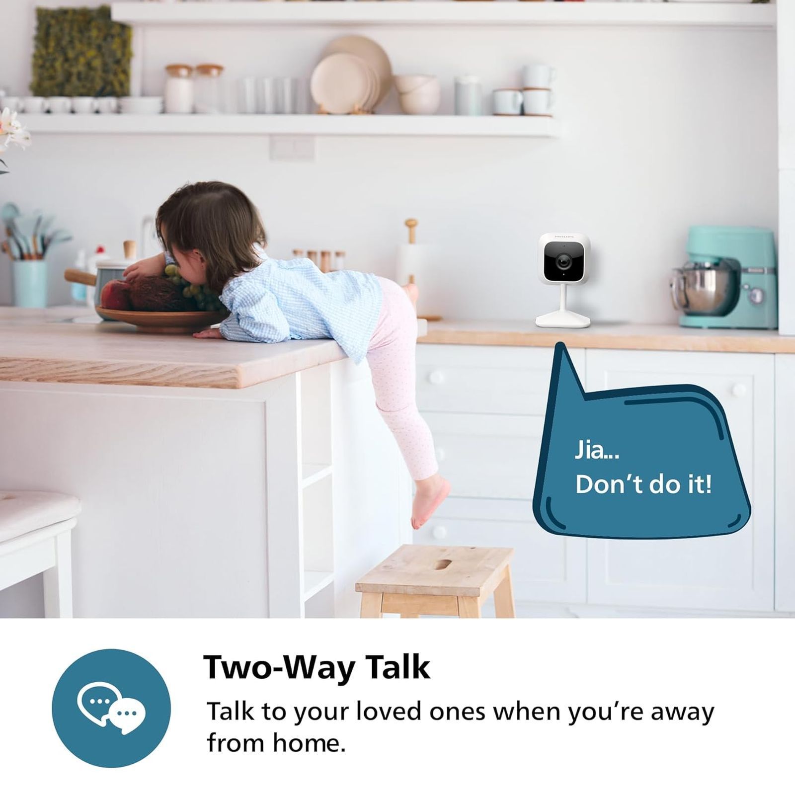 PHILIPS 1000 Series Wifi Fixed 3D CCTV Security Camera (Night Vision, HSP1000, White)_10