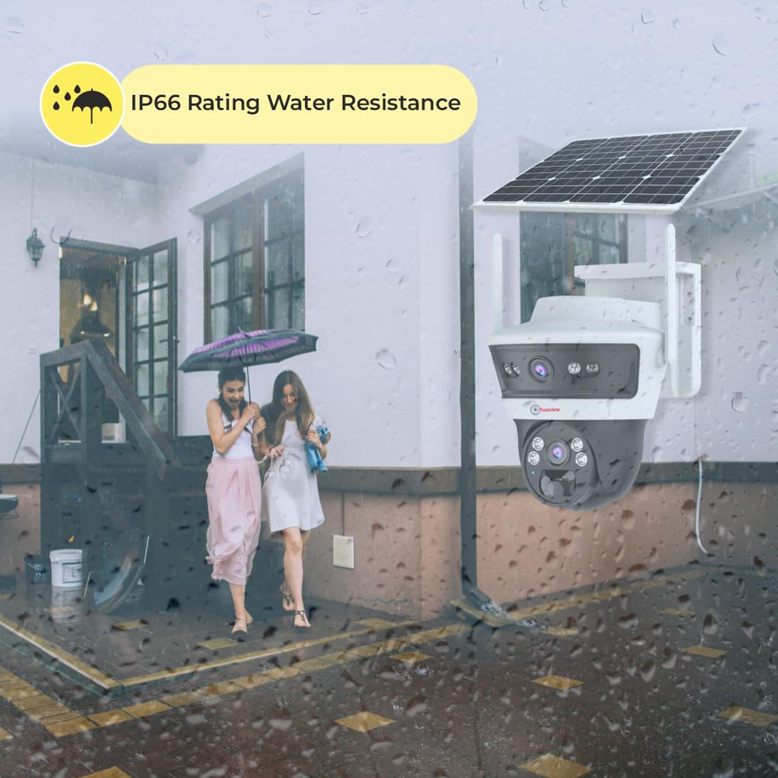 Trueview Solar Linkage 4G Dome CCTV Security Camera (Solar Powered, T18200, White) Trueview Solar Linkage 4G Dome CCTV Security Camera (Solar Powered, T18200, White)_2