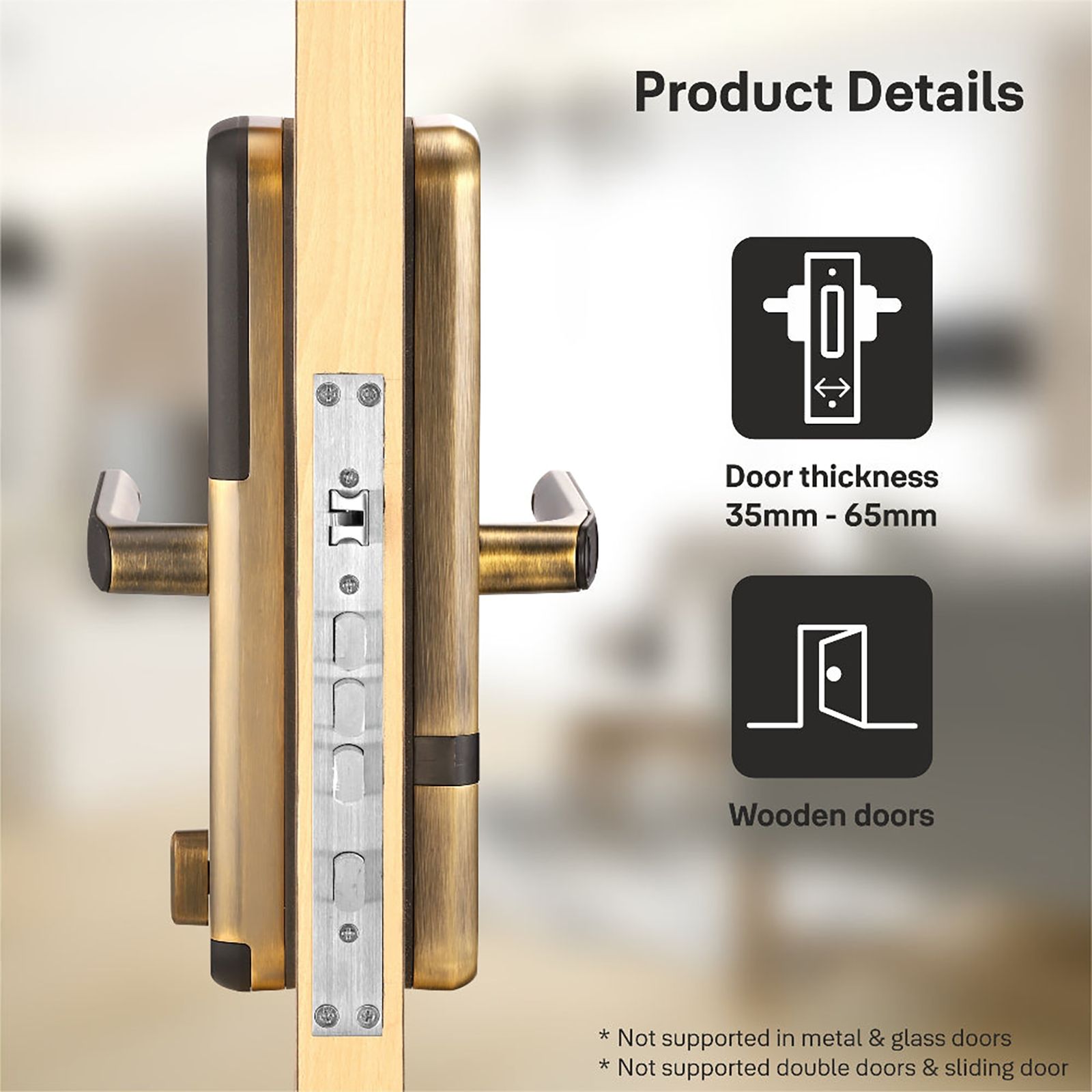 Yale Zuri Digital Lock (Fingerprint, PIN, RFID & Manual Key Access, YZuri/AB, Antique Bronze) Yale Zuri Digital Lock (Fingerprint, PIN, RFID & Manual Key Access, YZuri/AB, Antique Bronze)_9