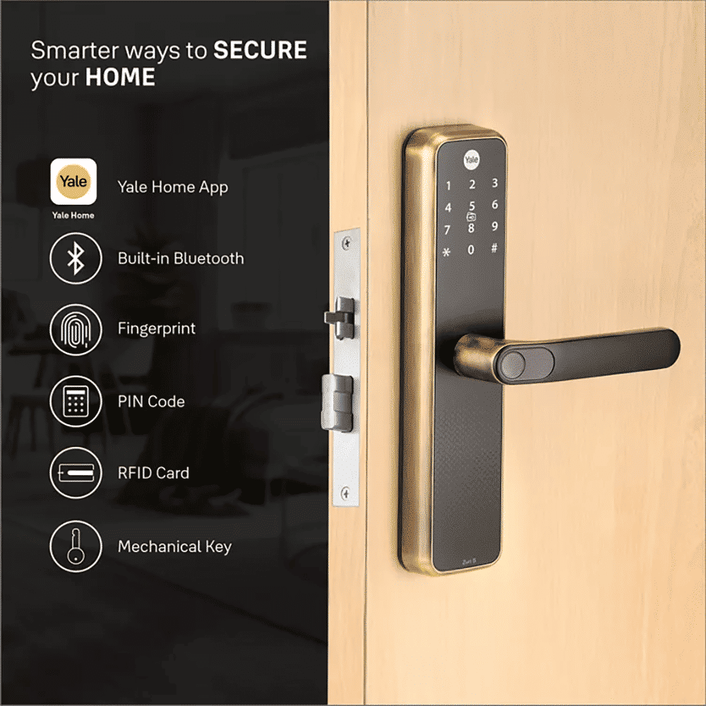 Yale Zuri S Digital Lock (Fingerprint, PIN, RFID & Manual Key Access, Antique Bronze) Yale Zuri S Digital Lock (Fingerprint, PIN, RFID & Manual Key Access, Antique Bronze)_5