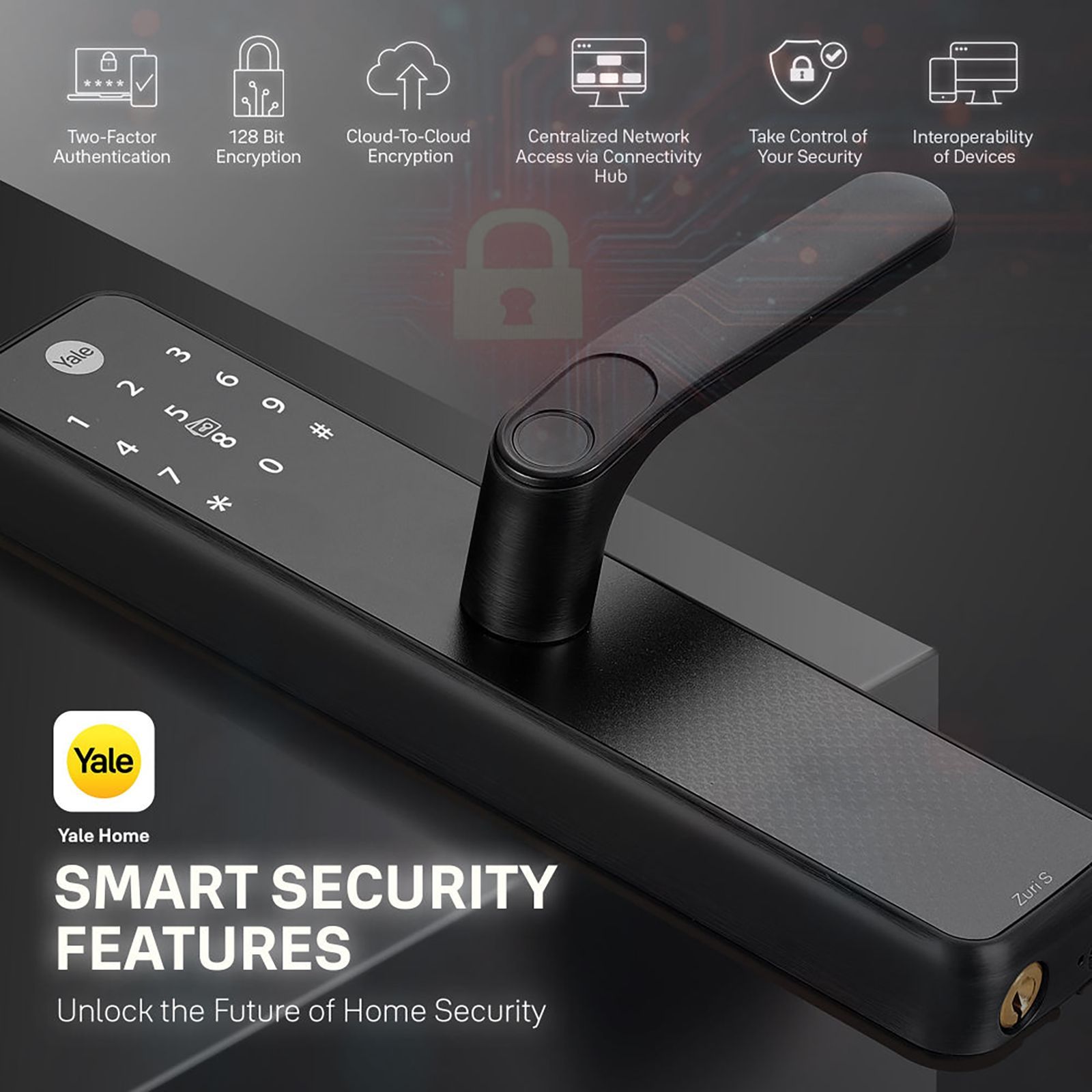Yale Zuri S Digital Lock (Fingerprint, PIN, RFID & Manual Key Access, Black) Yale Zuri S Digital Lock (Fingerprint, PIN, RFID & Manual Key Access, Black)_11