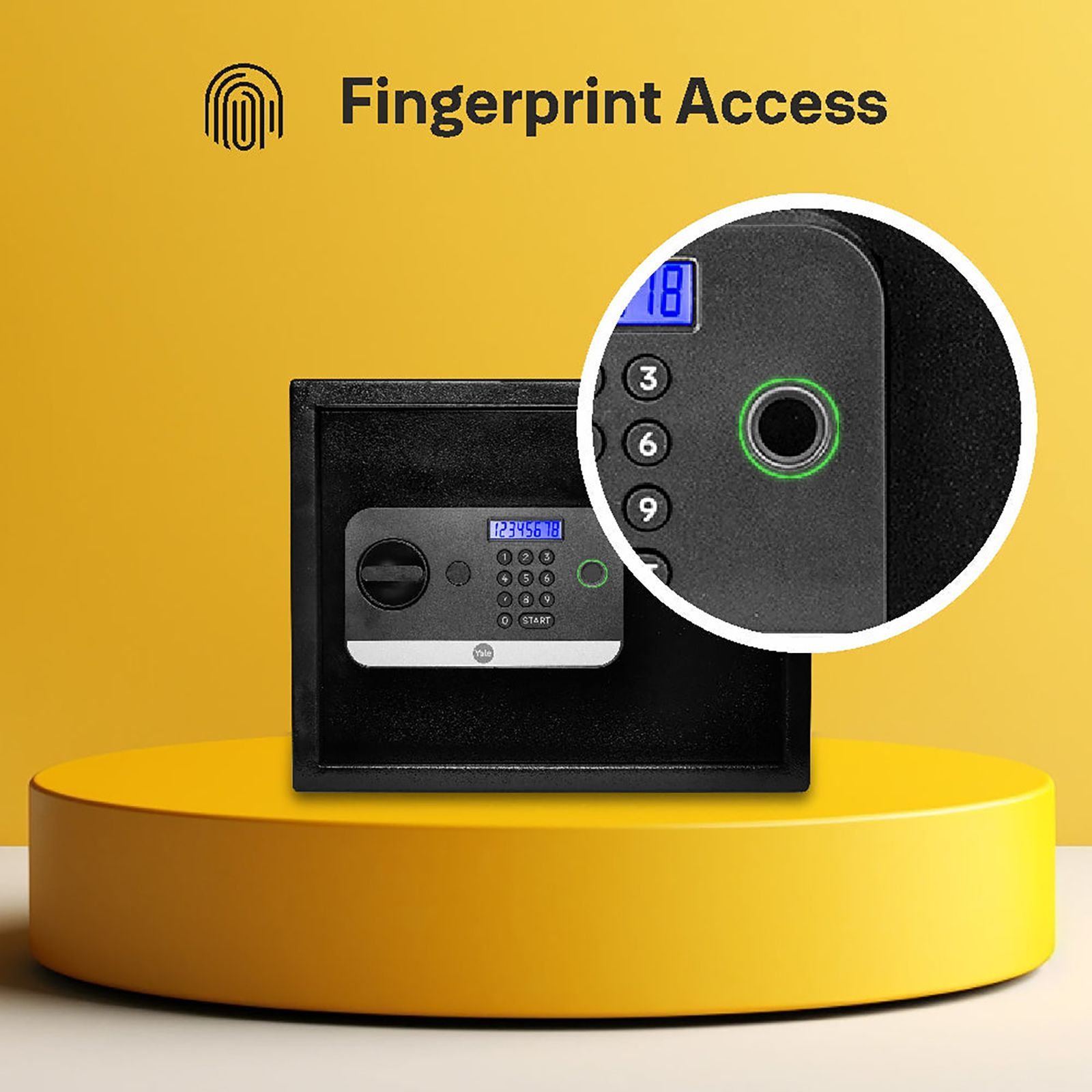 Yale Stellar 300 27 Litres Biometric Safety Locker (1 Shelf, Stellar 300/DB2, Black)_12