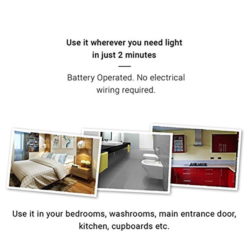 Juvo Wonderlite Battery Powered Smart Motion Sensor Torch (SW1007-WL, White)_11