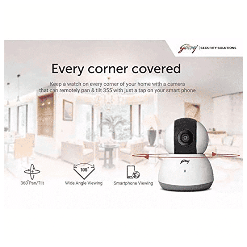 Godrej Eve PT 1 Security Camera (46171610SD00484, White) Godrej Eve PT 1 Security Camera (46171610SD00484, White)_4