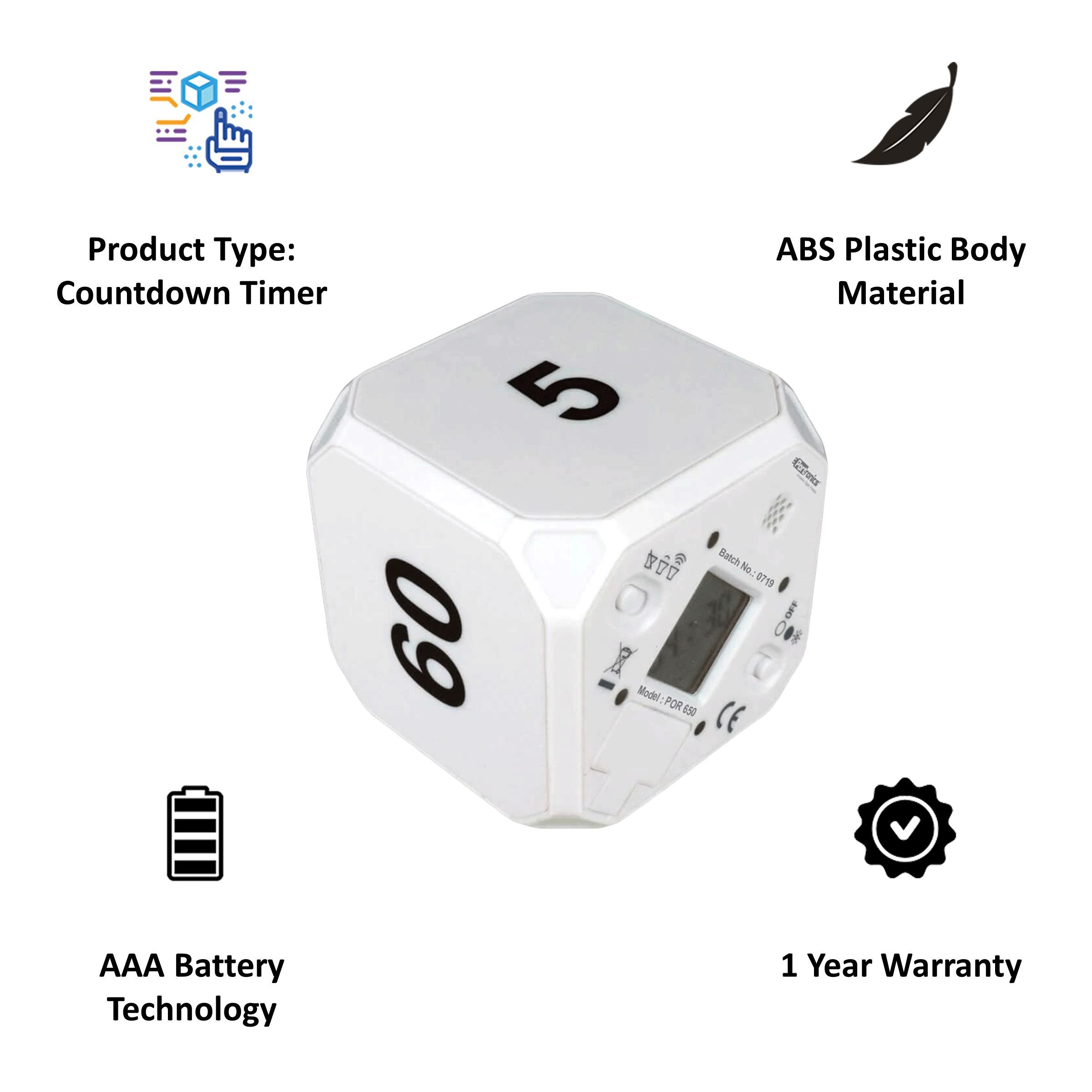 PORTRONICS Countdown Timer (Por 650, White) PORTRONICS Countdown Timer (Por 650, White)_3