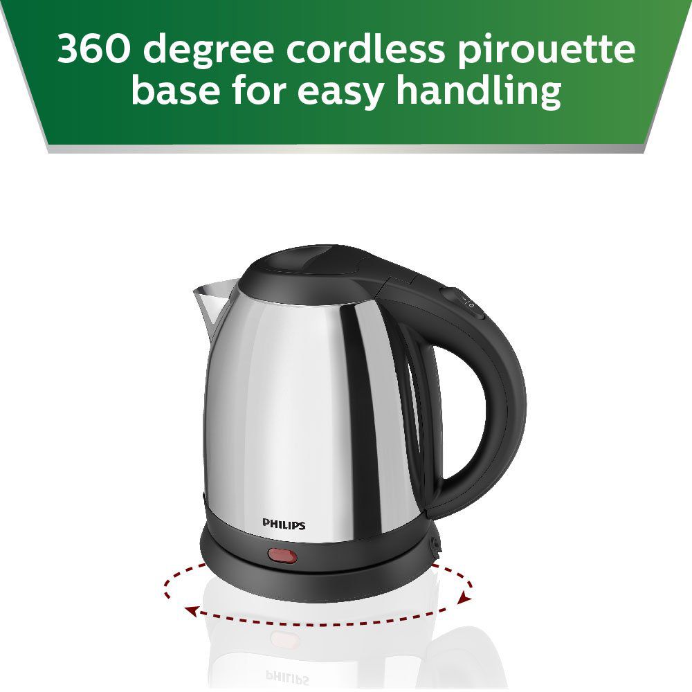 PHILIPS Daily collection 1800 Watt 1.2 Litre Electric Kettle with 360 Degree Cordless Base (Metallic silver)_13
