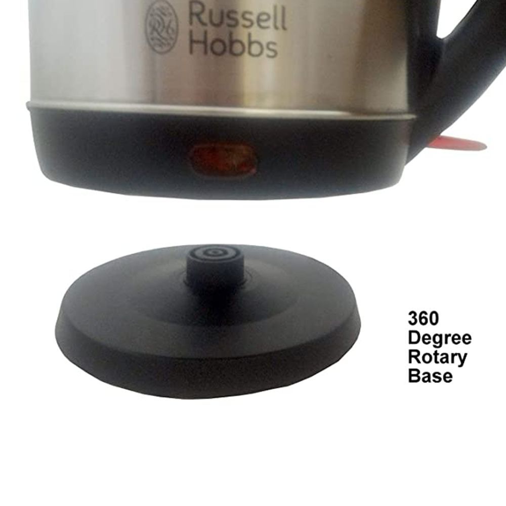 Russell Hobbs RJK1818S 1800 Watt 1.8 Litre Electric Kettle with 360 Degree Cordless Base (Silver/Black)_9