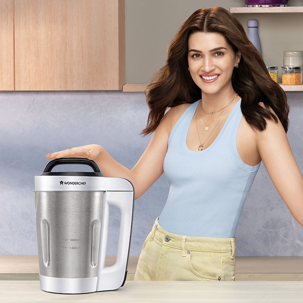 WONDERCHEF 800 Watt 1.6 Litre Soup Maker with Touch Control Panel (Steel/White)_9