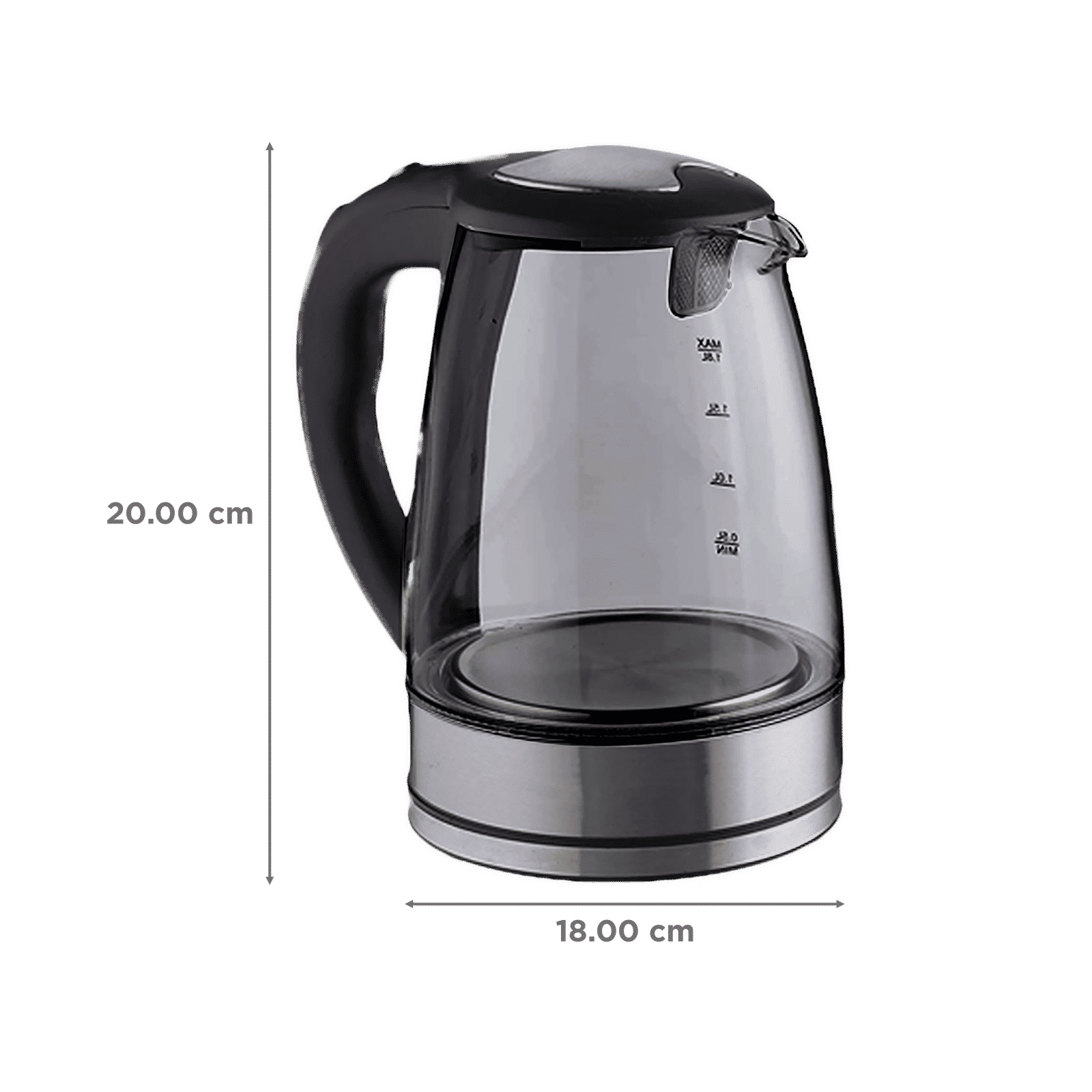 KENT Elegant 2000 Watt 1.8 Litre Electric Kettle with 360 Degree Rotation Base (Transparent)_2