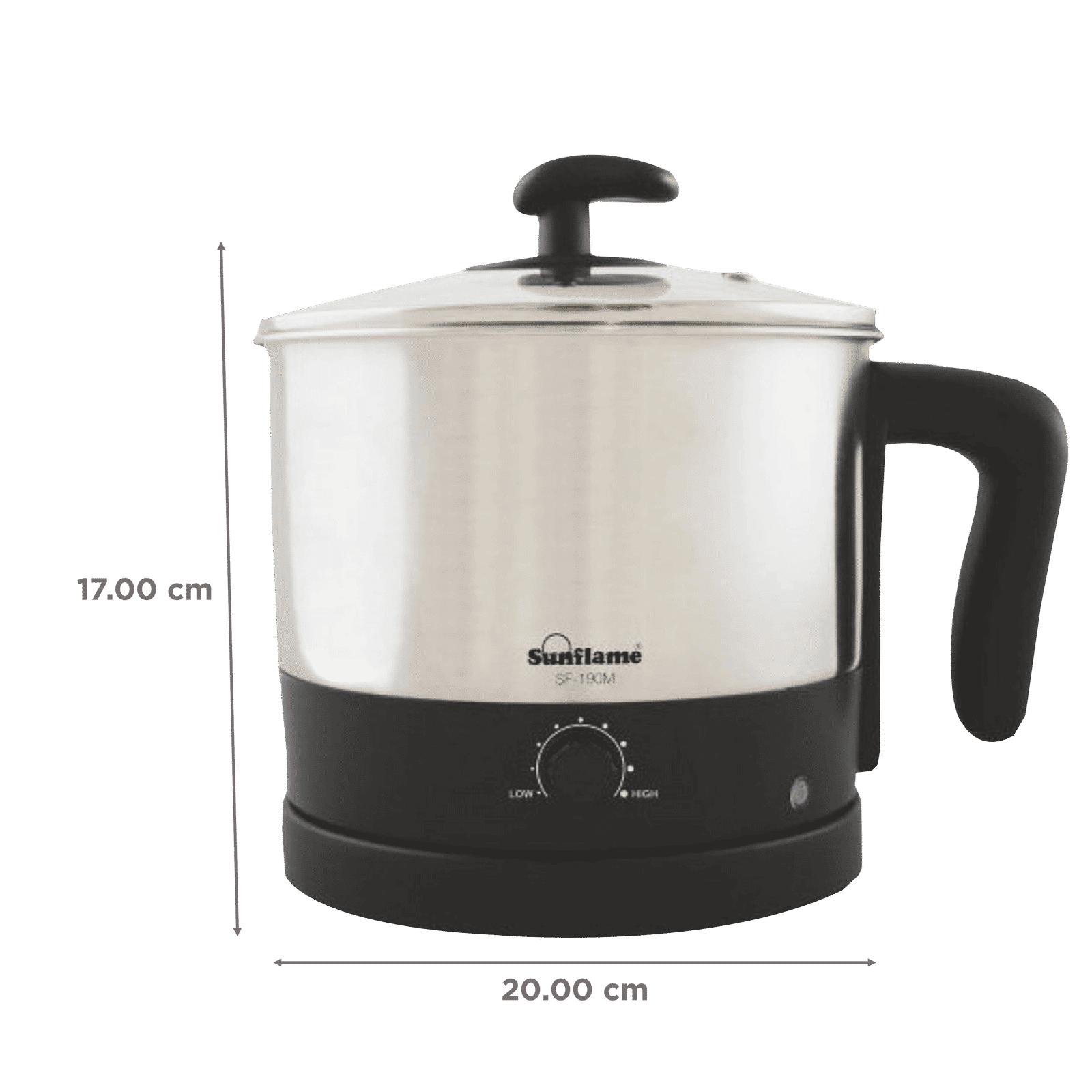 Sunflame SF-190M 600 Watt 1.2 Litre Electric Kettle with Water Level Indicator (Black) Sunflame SF-190M 600 Watt 1.2 Litre Electric Kettle with Water Level Indicator (Black)_2
