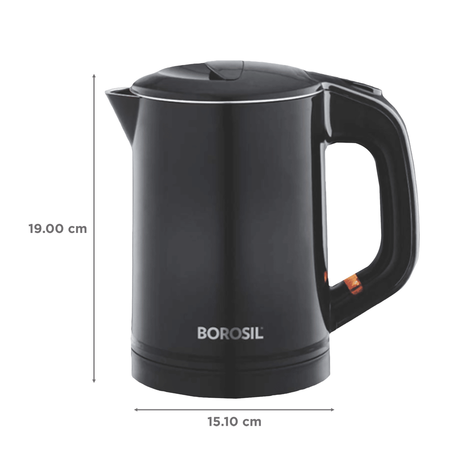 BOROSIL Eva Cool Touch 750 Watt 0.6 Litre Electric Kettle with Boil Dry Protection (Black) BOROSIL Eva Cool Touch 750 Watt 0.6 Litre Electric Kettle with Boil Dry Protection (Black)_2