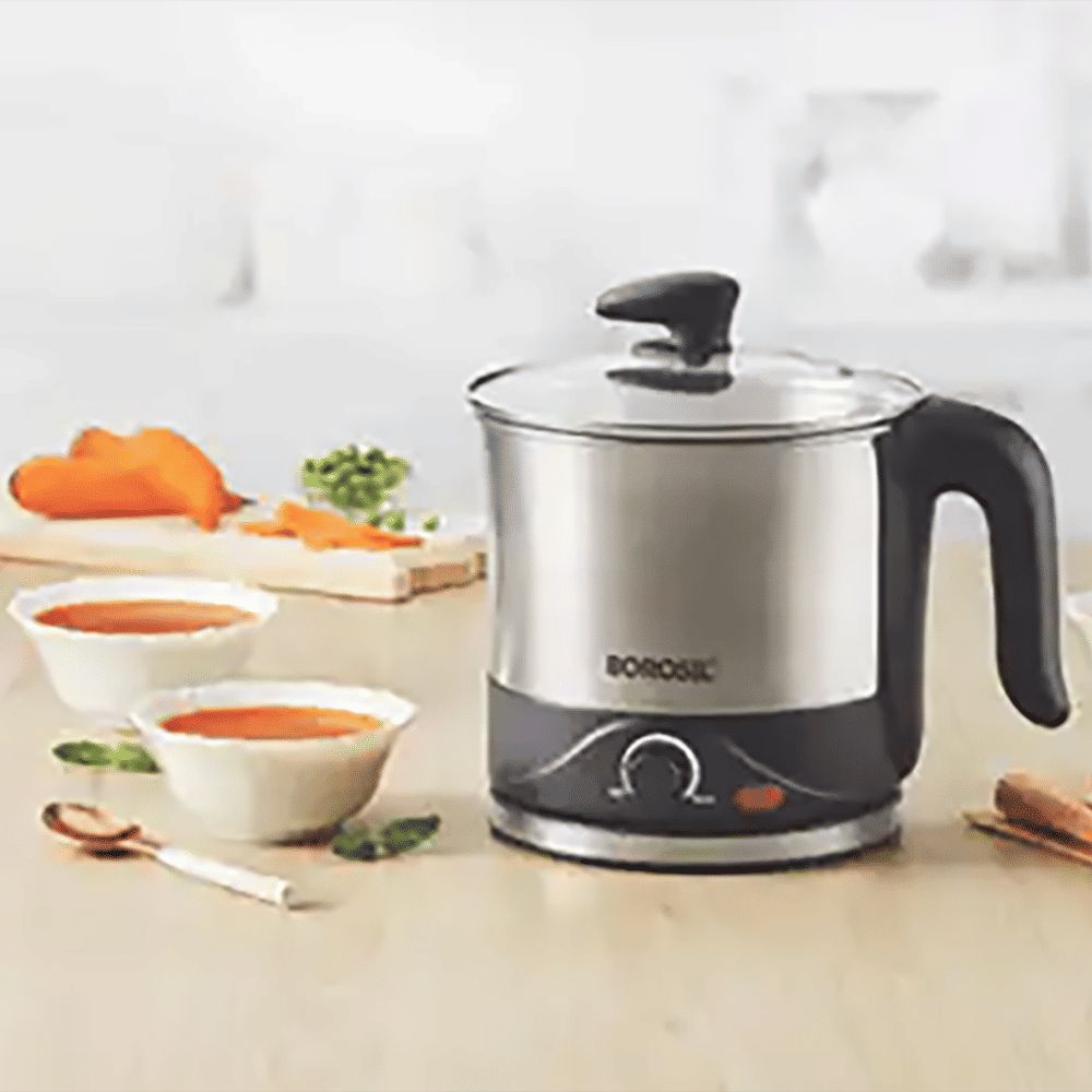 BOROSIL Omni 600 Watt 1.5 Litre Electric Kettle with 360 Degree Rotation Base (Silver)_13