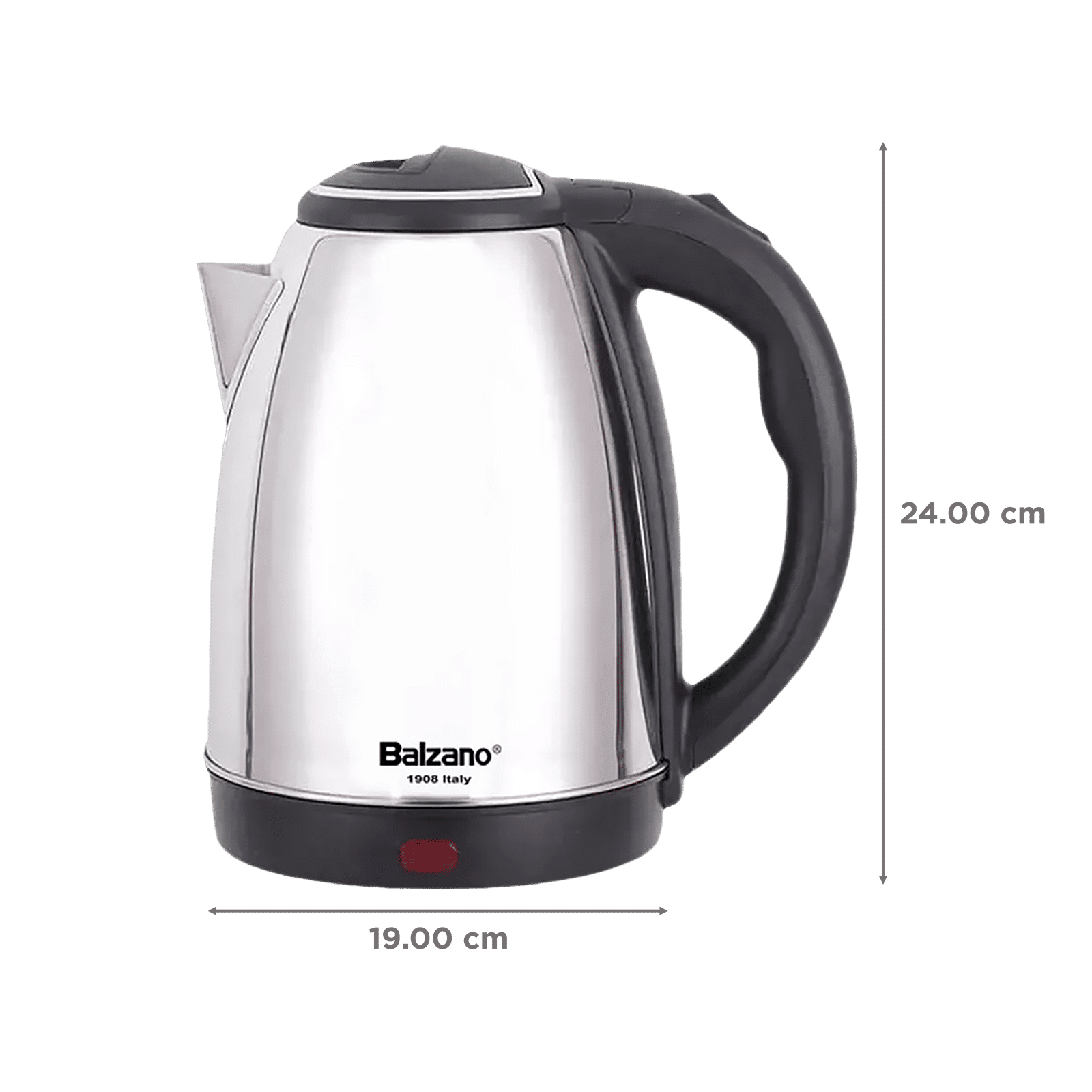 Balzano 1500 Watt 1.8 Litre Electric Kettle with 360 Degree Cordless Base (Silver)_2