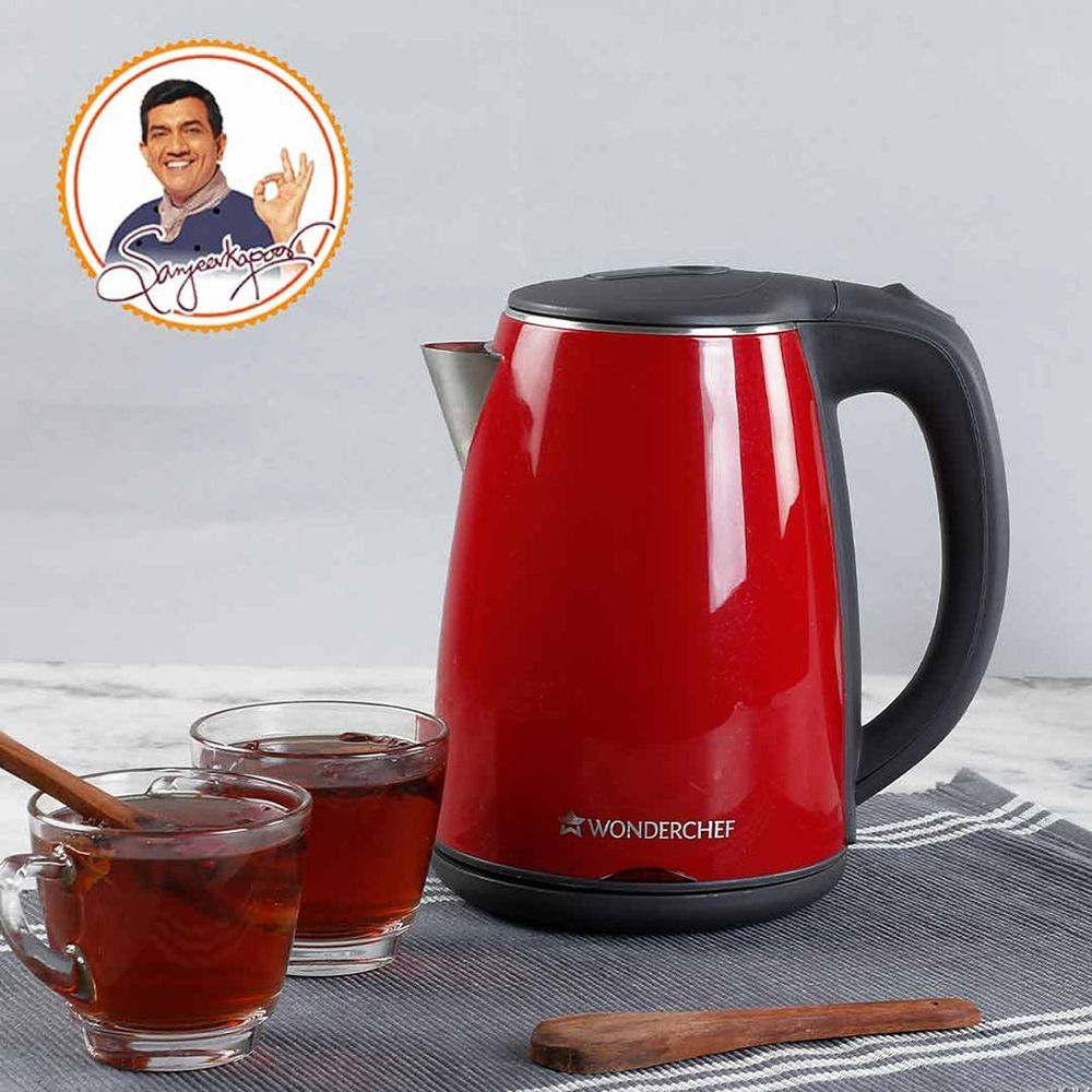 WONDERCHEF Crimson Edge 1500 Watt 1.2 Litre Electric Kettle with Auto Shut Off (Red)_7