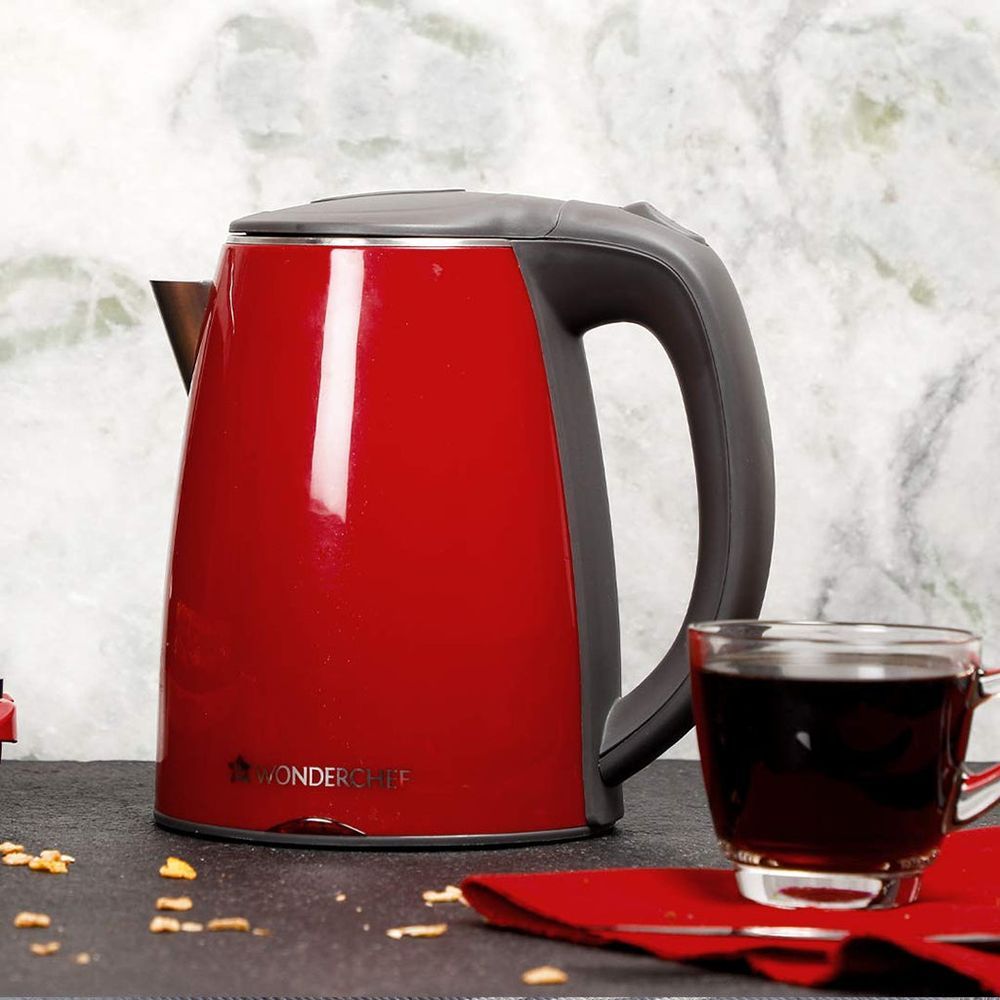 WONDERCHEF Crimson Edge 1500 Watt 1.2 Litre Electric Kettle with Auto Shut Off (Red)_13