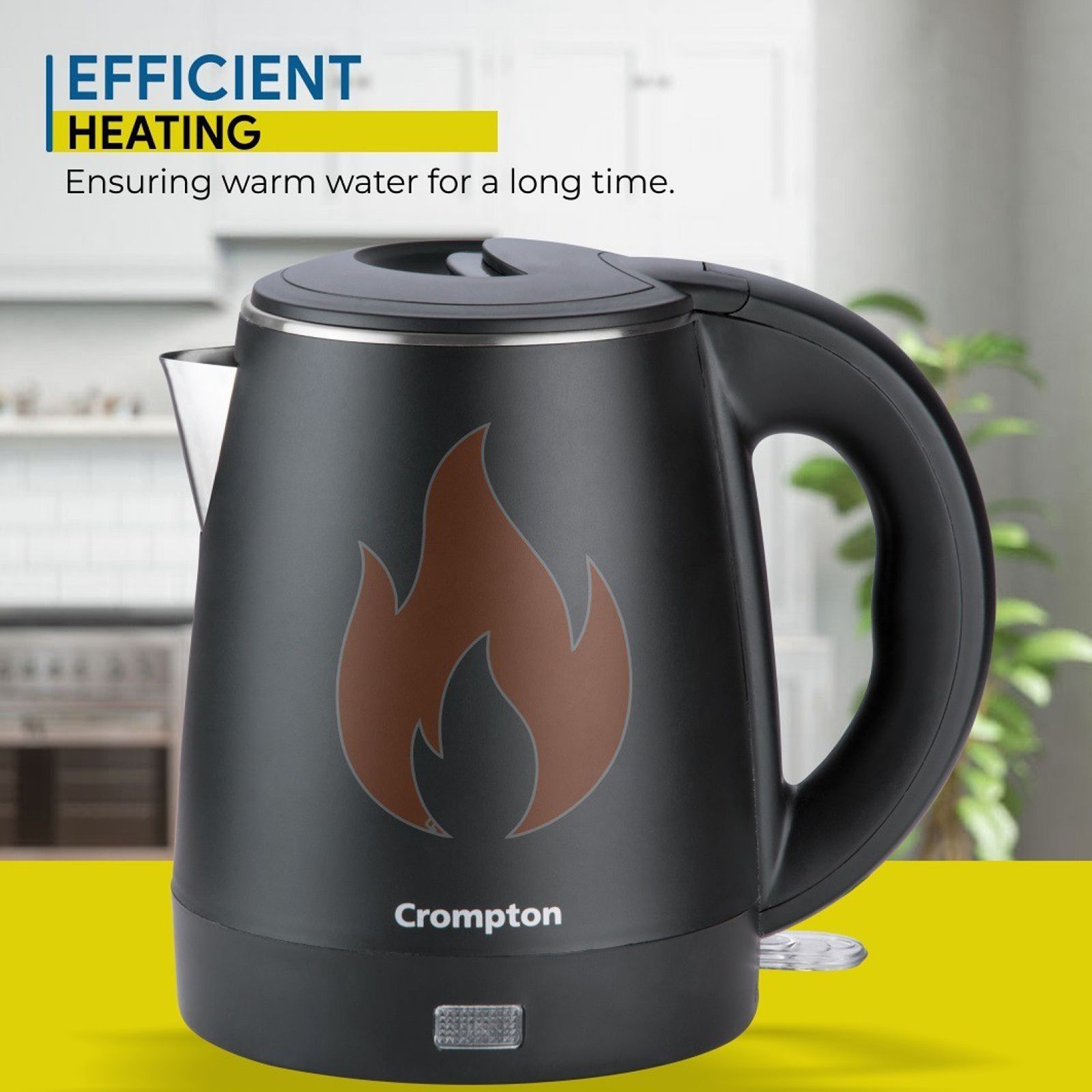 Crompton Activhot 1000 Watt 1 Litre Electric Kettle with Auto Shut Off (Black)_8