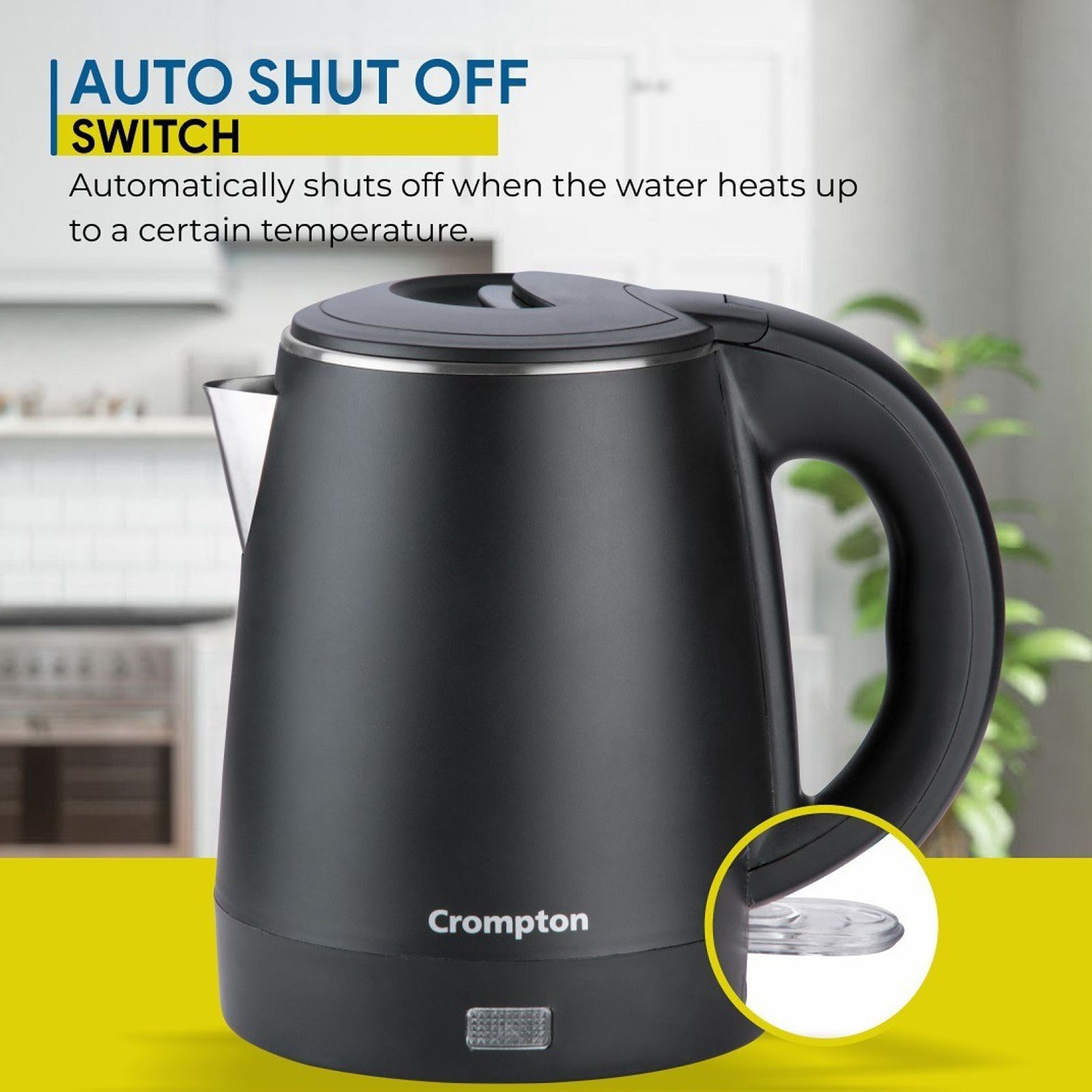 Crompton Activhot 1000 Watt 1 Litre Electric Kettle with Auto Shut Off (Black)_9