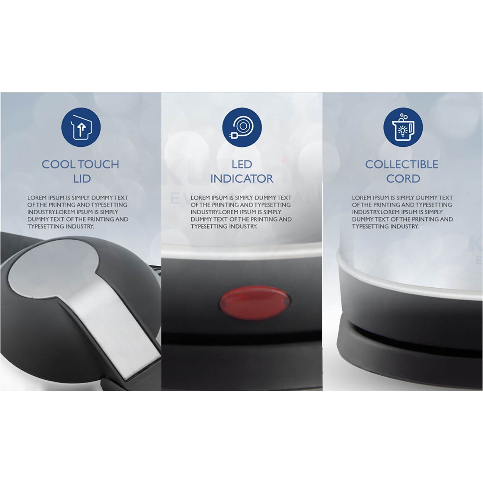 Kutchina EVA SS 1500 Watt 1.2 Litre Electric Kettle with Auto Shut Off Function (Silver)_8