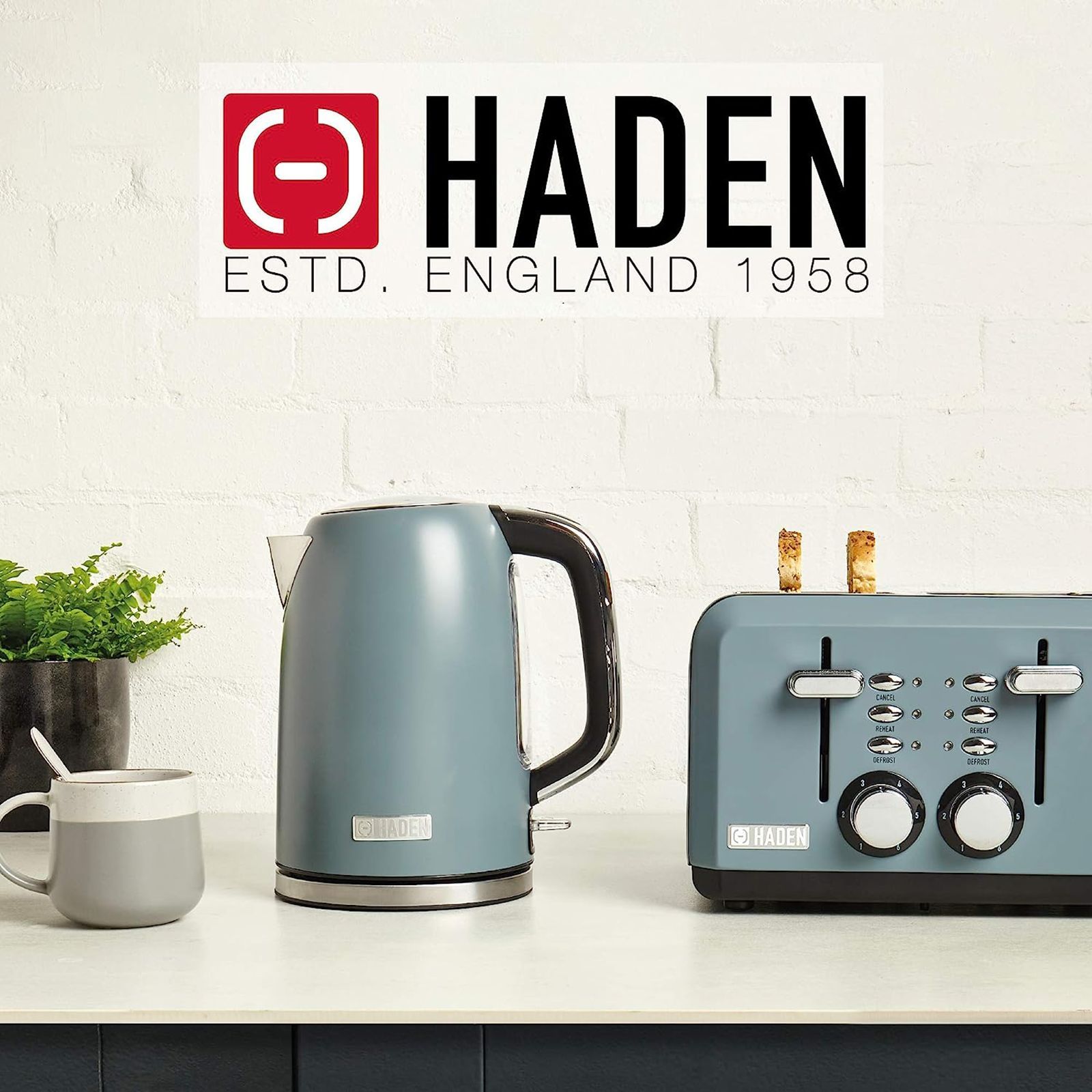 HADEN Perth Slate 3000 Watt 1.7 Litre Electric Kettle with Boil Dry Protection (Grey)_8