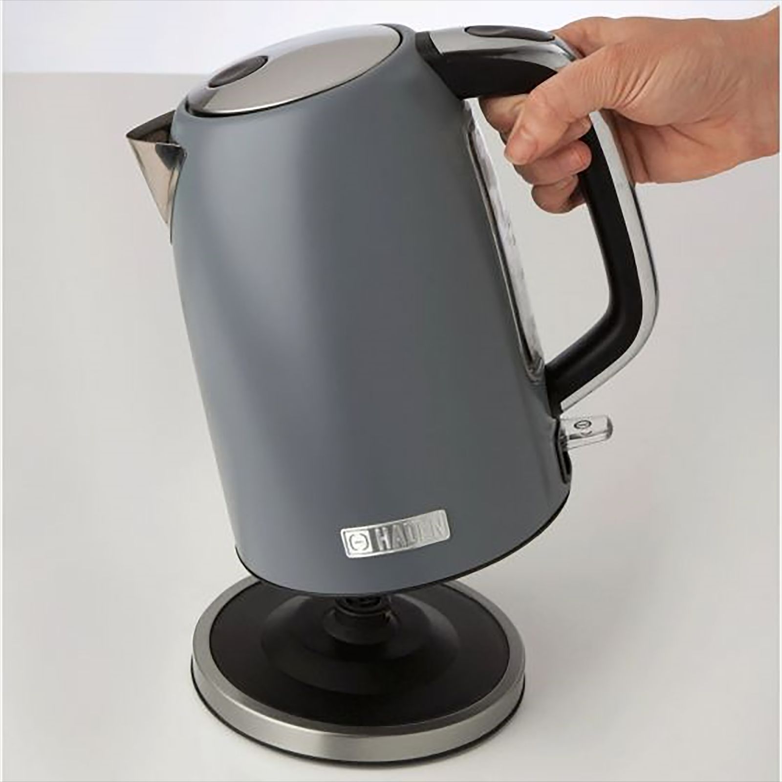 HADEN Perth Slate 3000 Watt 1.7 Litre Electric Kettle with Boil Dry Protection (Grey)_13