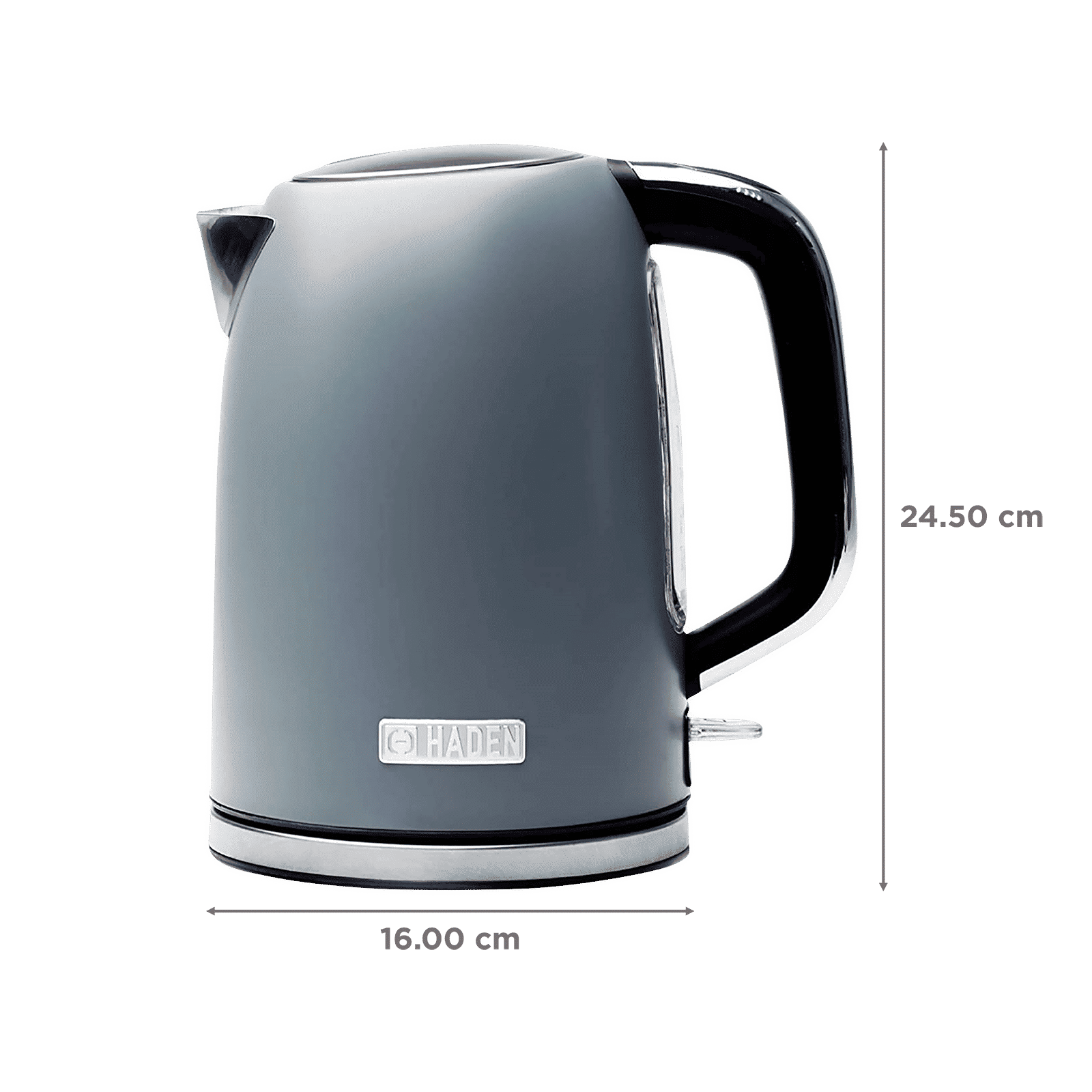 HADEN Perth Slate 3000 Watt 1.7 Litre Electric Kettle with Boil Dry Protection (Grey)_2