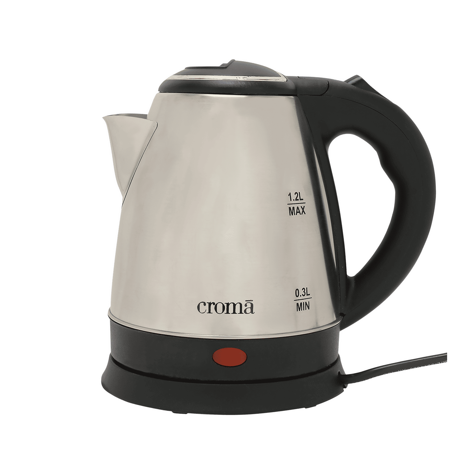 Croma 1500 Watt 1.2 Litre Electric Kettle with Auto Shut Off (Silver)_1