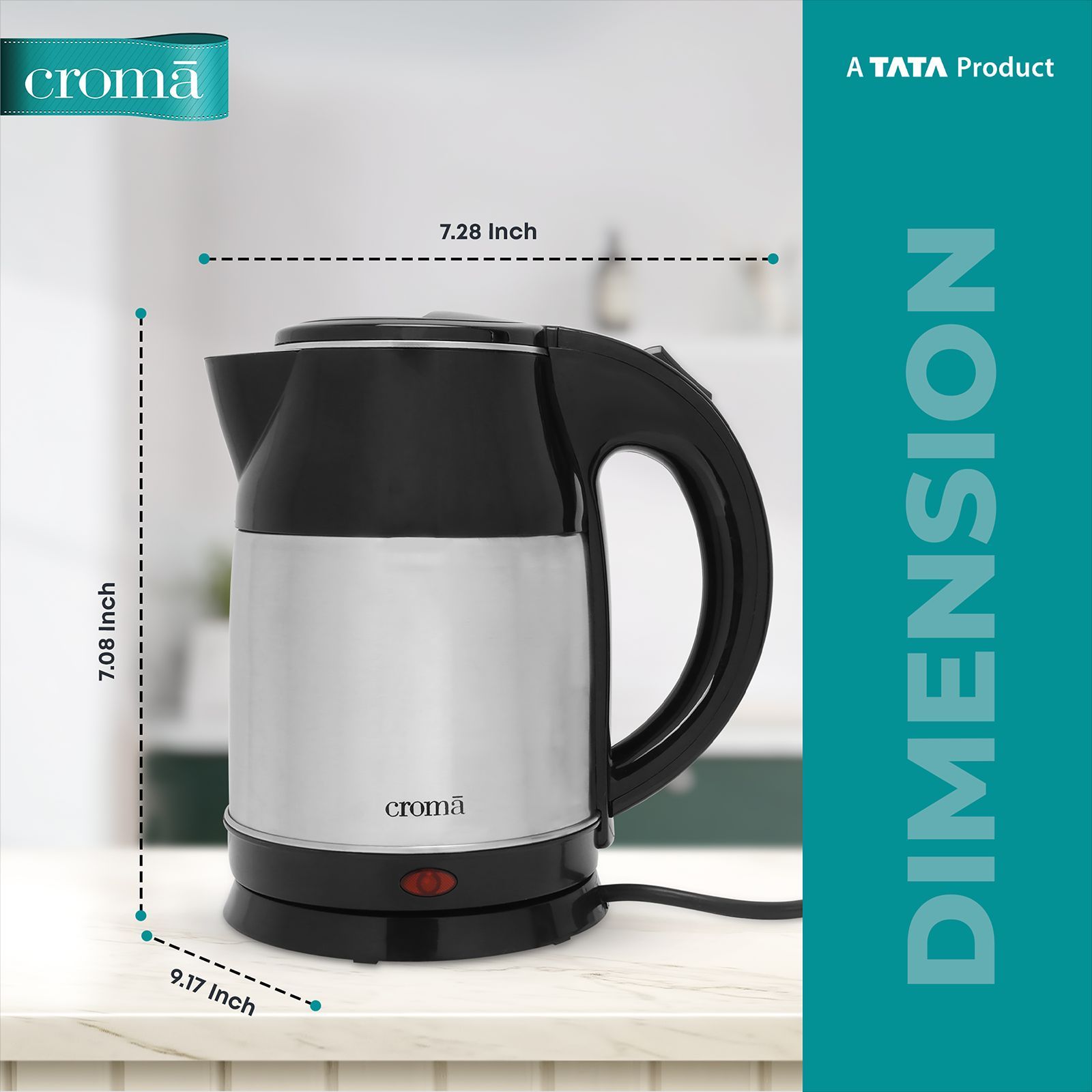 Croma 1500 Watt 1.8 Litre Electric Kettle with Overheat Protection (Silver) Croma 1500 Watt 1.8 Litre Electric Kettle with Overheat Protection (Silver)_6