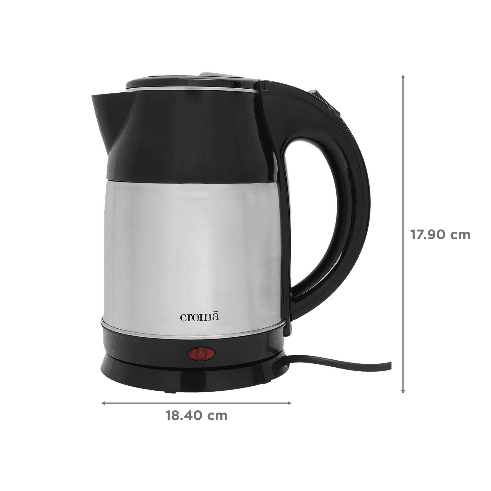 Croma 1500 Watt 1.8 Litre Electric Kettle with Overheat Protection (Silver) Croma 1500 Watt 1.8 Litre Electric Kettle with Overheat Protection (Silver)_2