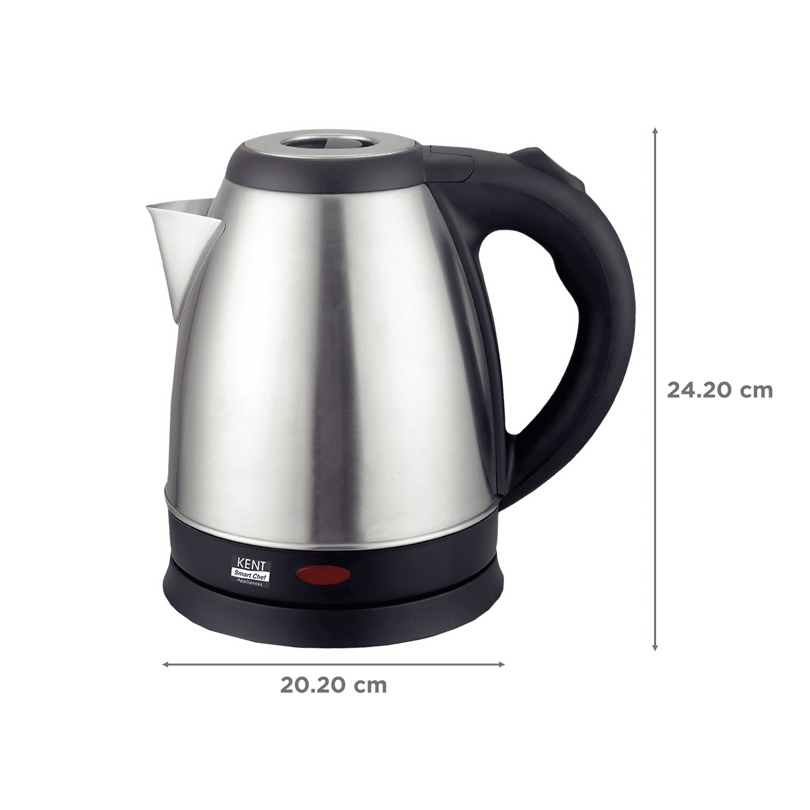 KENT Vogue 1500 Watt 1.8 Litre Electric Kettle with 360 Degree Rotation Base (Silver)_2