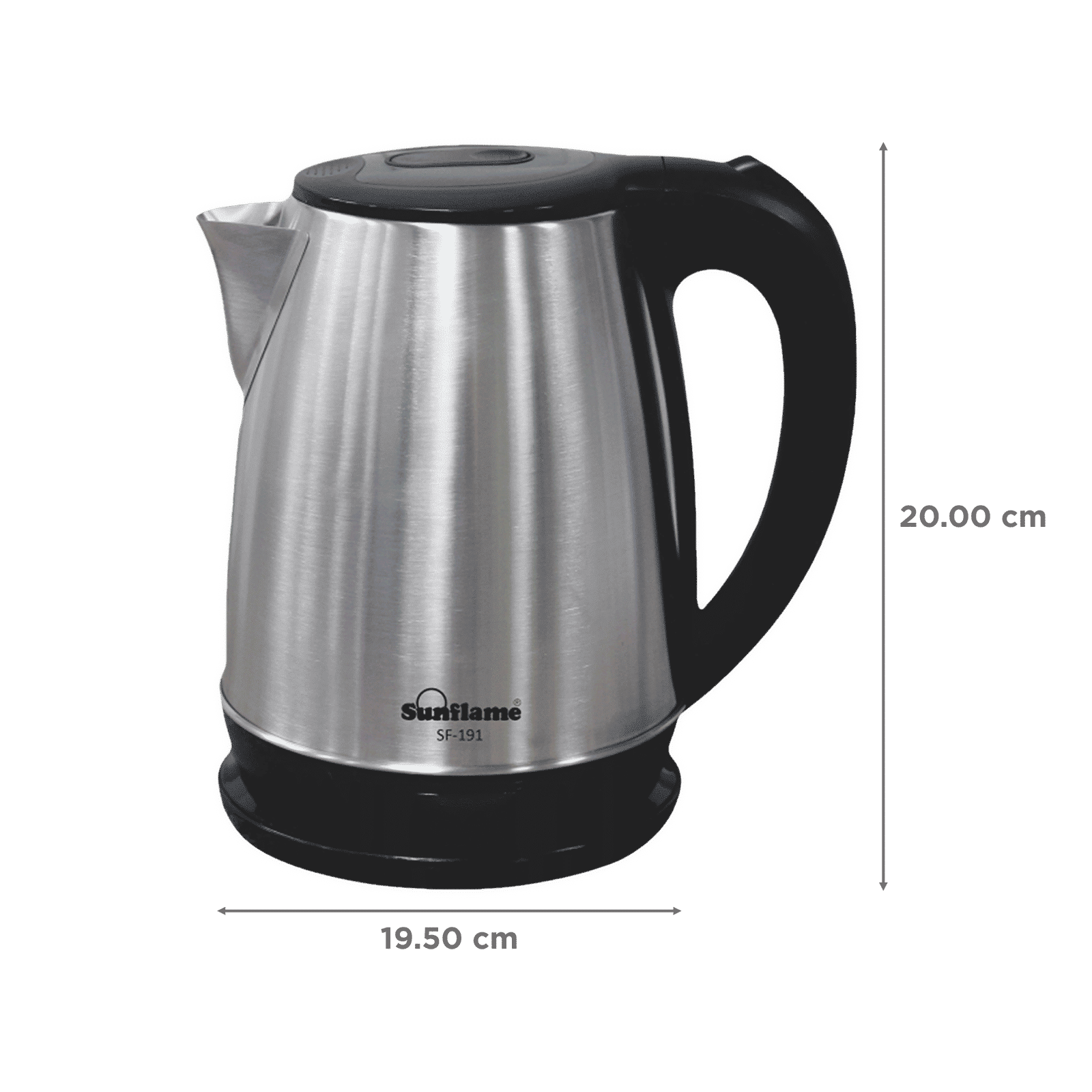 Sunflame 1500 Watt 1.8 Litre Electric Kettle with Boil Dry Protection (White)_2