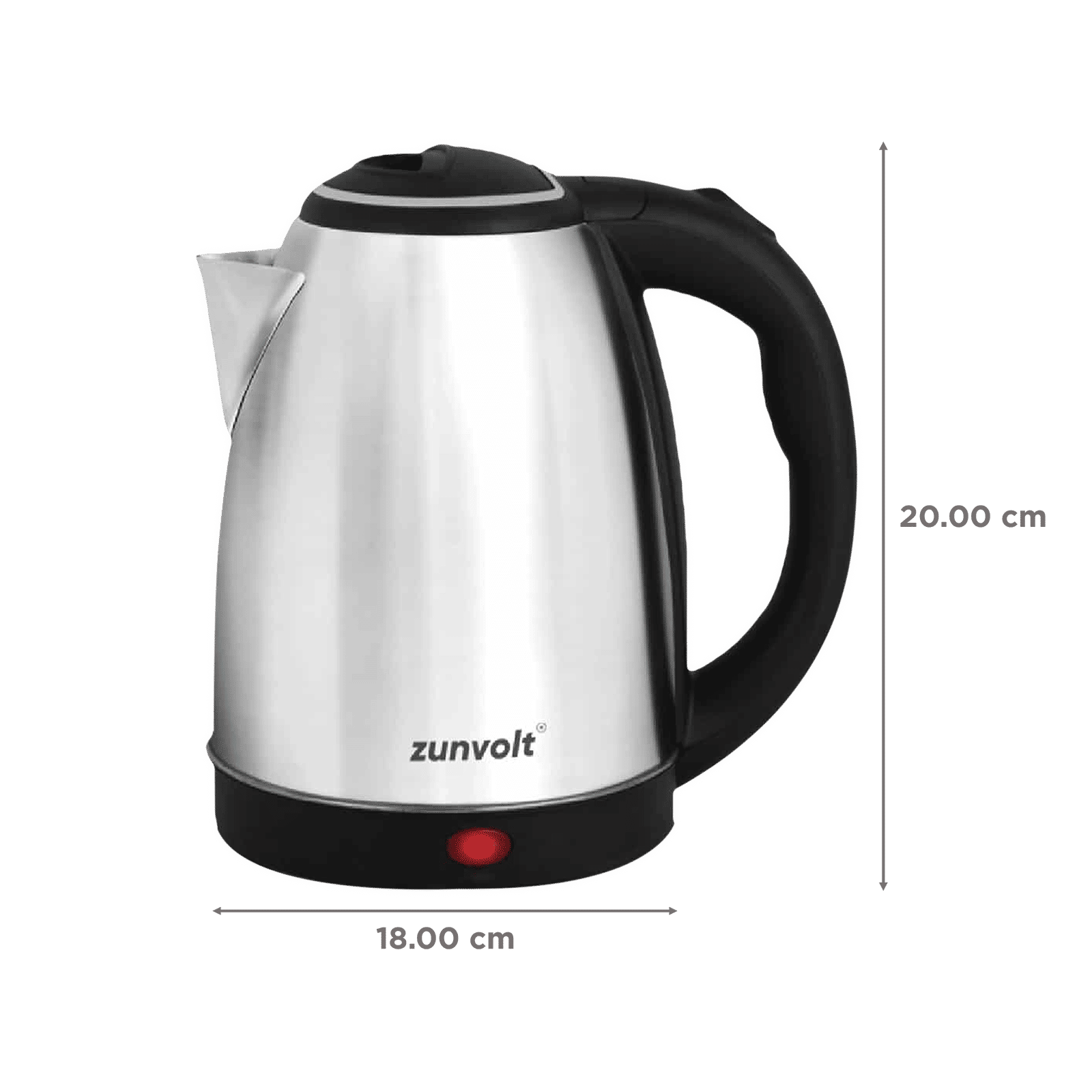 zunvolt 1500 Watt 2 Litre Electric Kettle with Cordless Pouring (Silver)_2