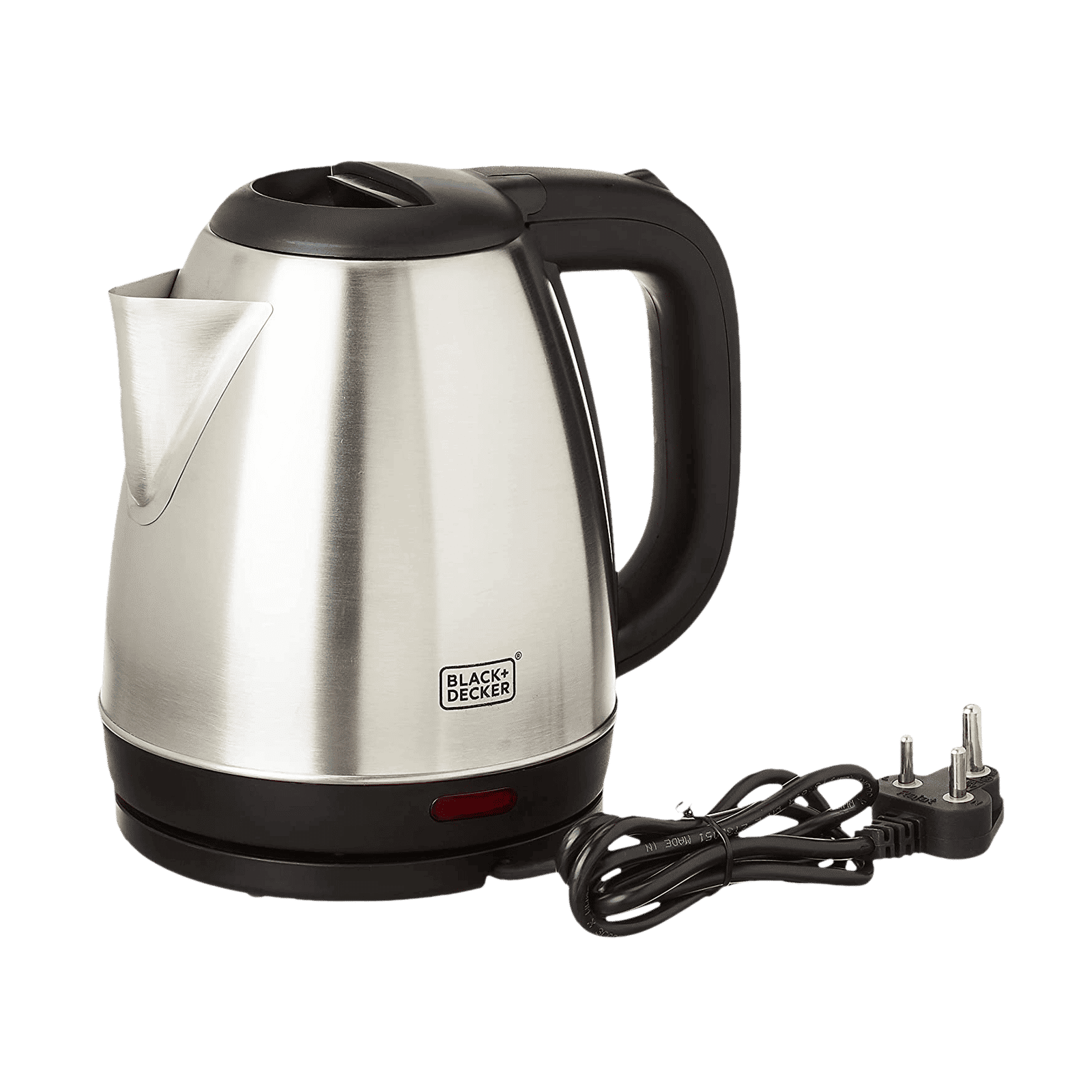 BLACK+DECKER 1500 Watt 1.5 Litre Electric Kettle with Auto Shut Off (Silver)_1