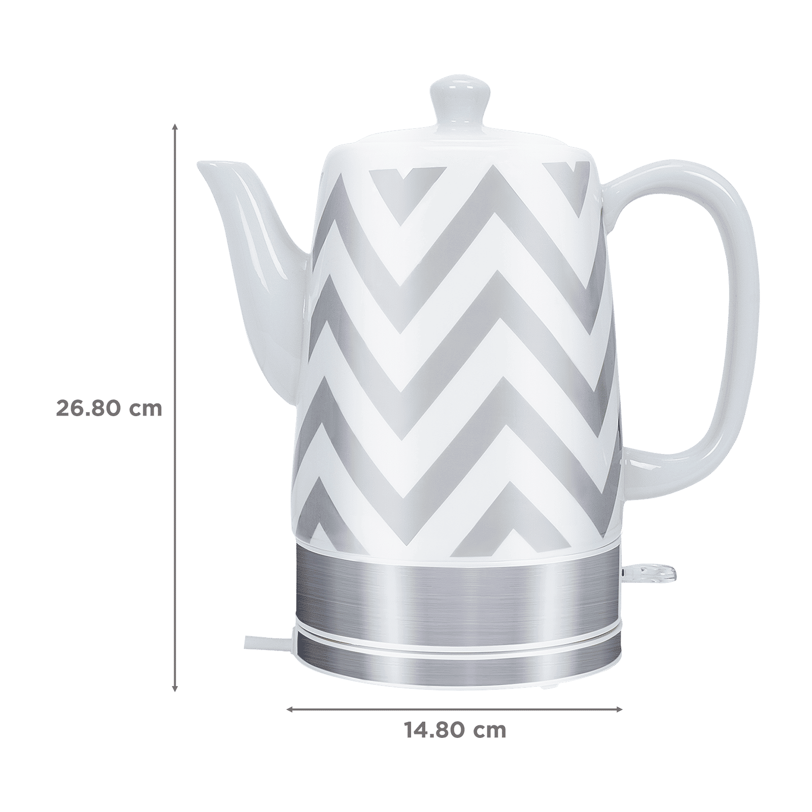 Croma 1630 Watt 1.5 Litre Electric Kettle with Detachable Base and Ceramic body (White)_2