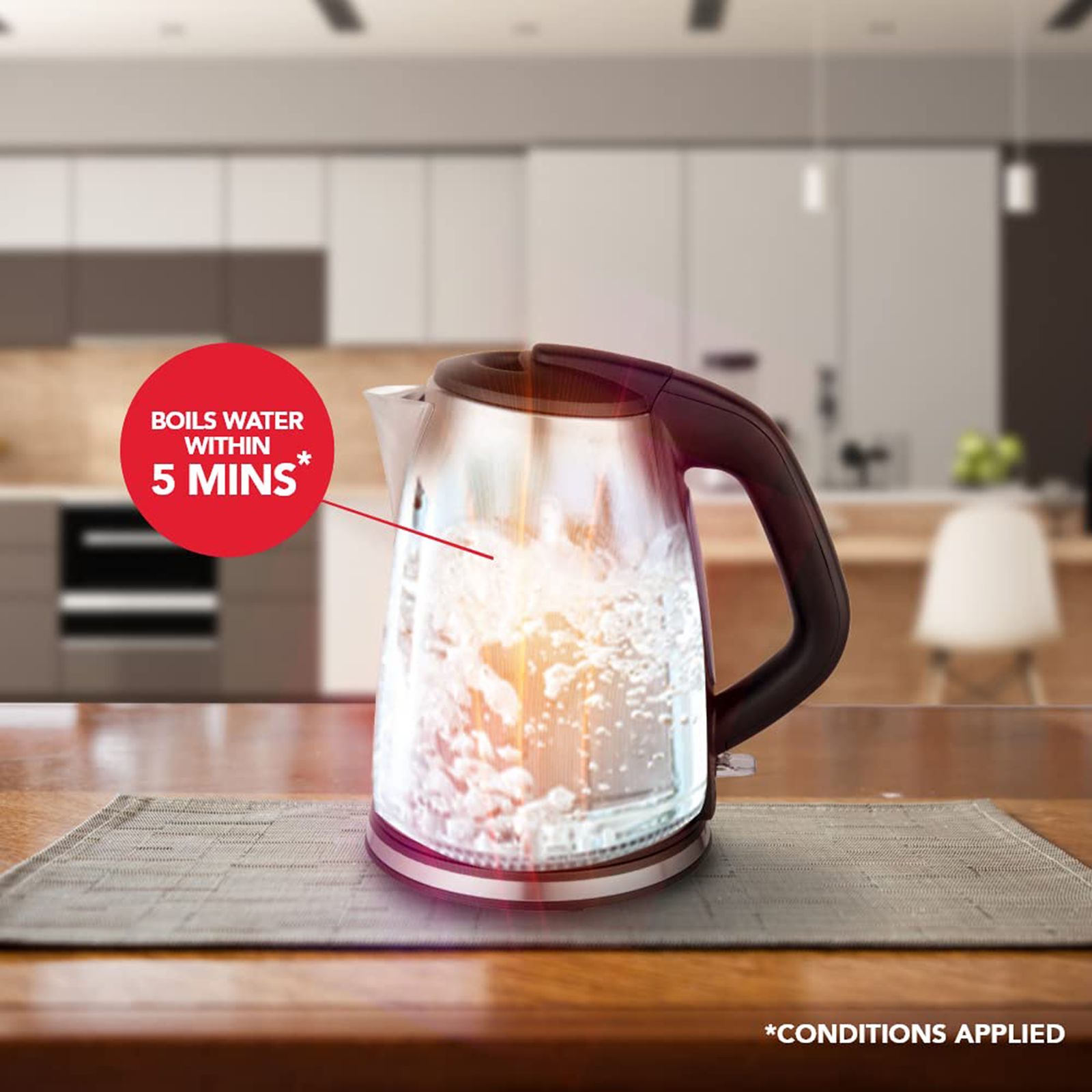 SHARP EKJ-18WN-S 2200 Watt 1.8 Litre Electric Kettle with Auto Shut Off (Silver)_9