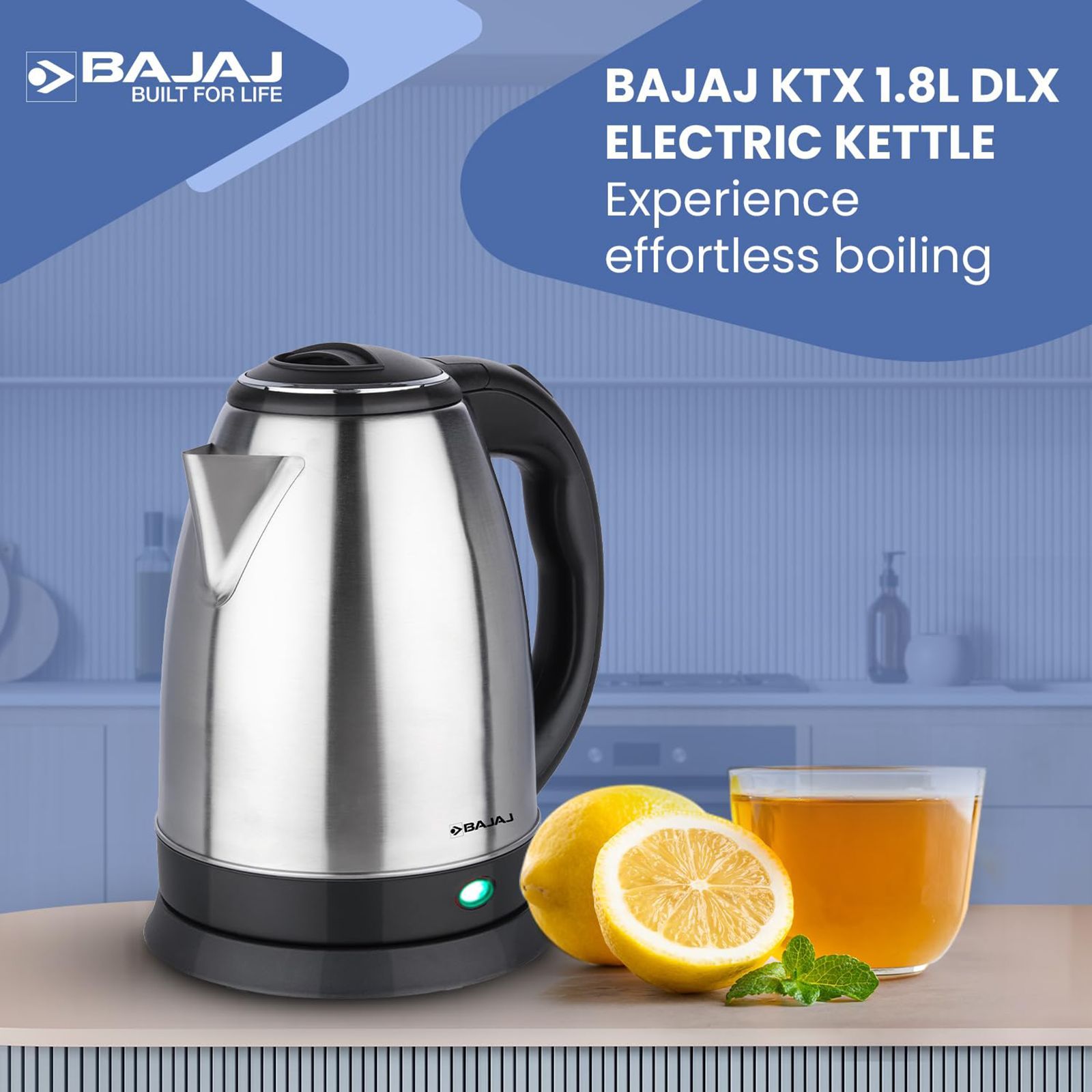 BAJAJ KTX 1500 Watt 1.8 Litre Electric Kettle with Concealed Heating Element (Black)_18