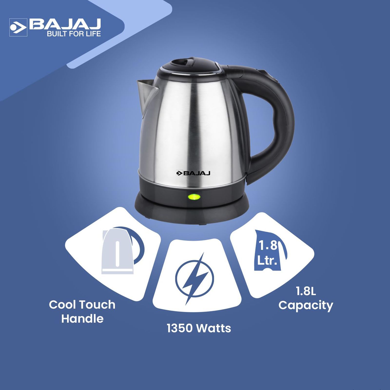 BAJAJ KTX 1500 Watt 1.8 Litre Electric Kettle with Concealed Heating Element (Black)_20