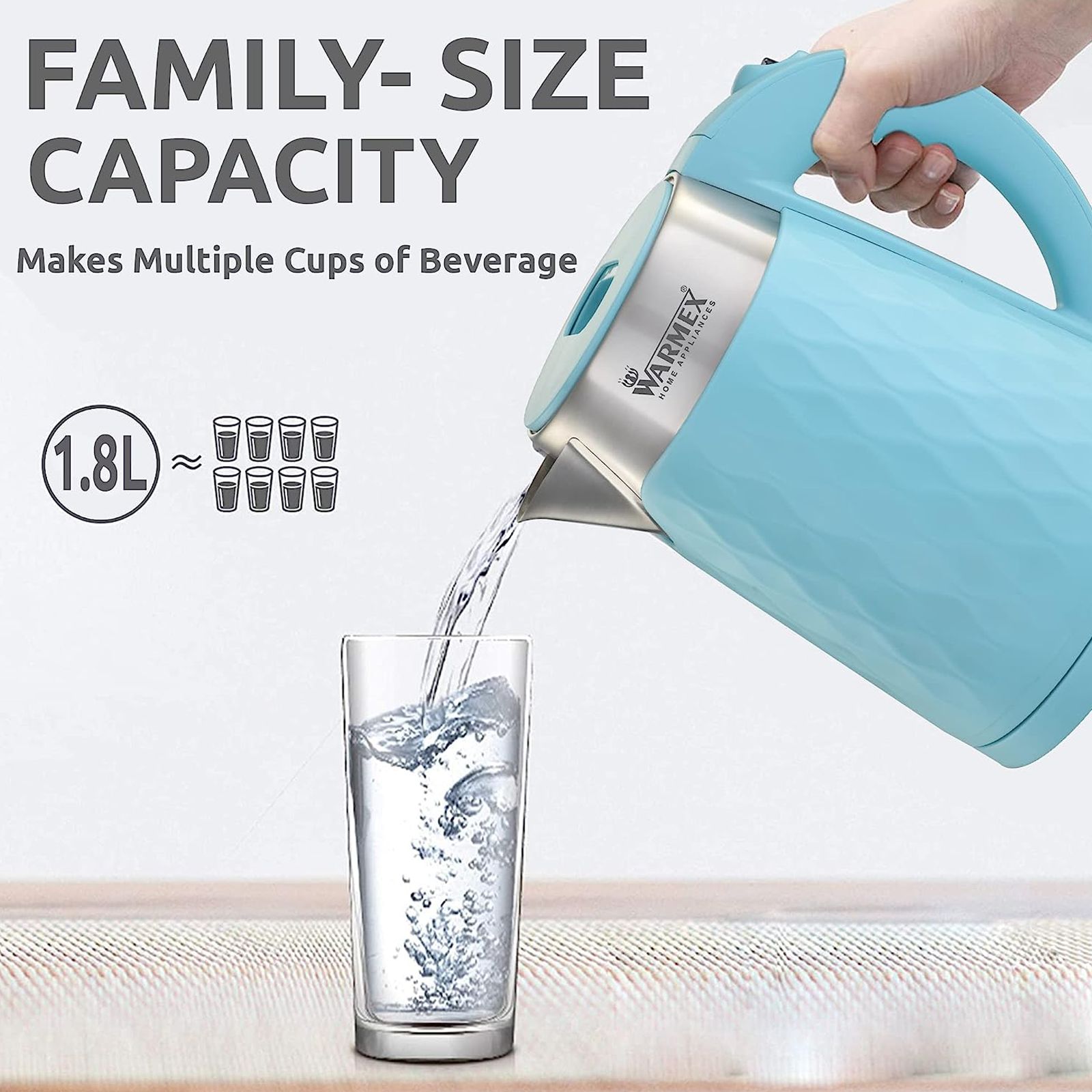 WARMEX Boil & Serve 09 1500 Watt 1.8 Litre Electric Kettle with Auto Shut Off (Blue)_9