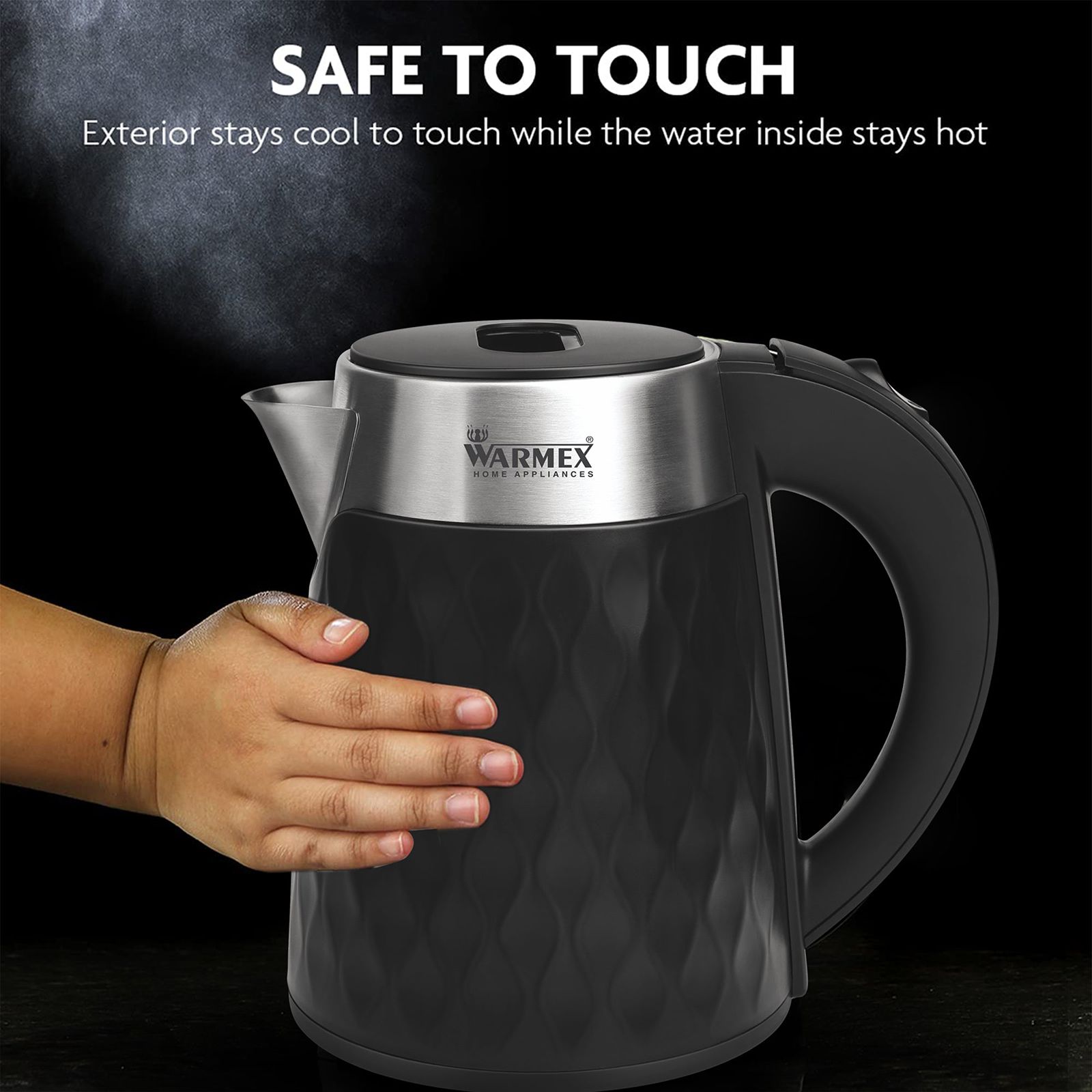 WARMEX Boil & Serve 09 1500 Watt 1.8 Litre Electric Kettle with Auto Shut Off (Black)_9