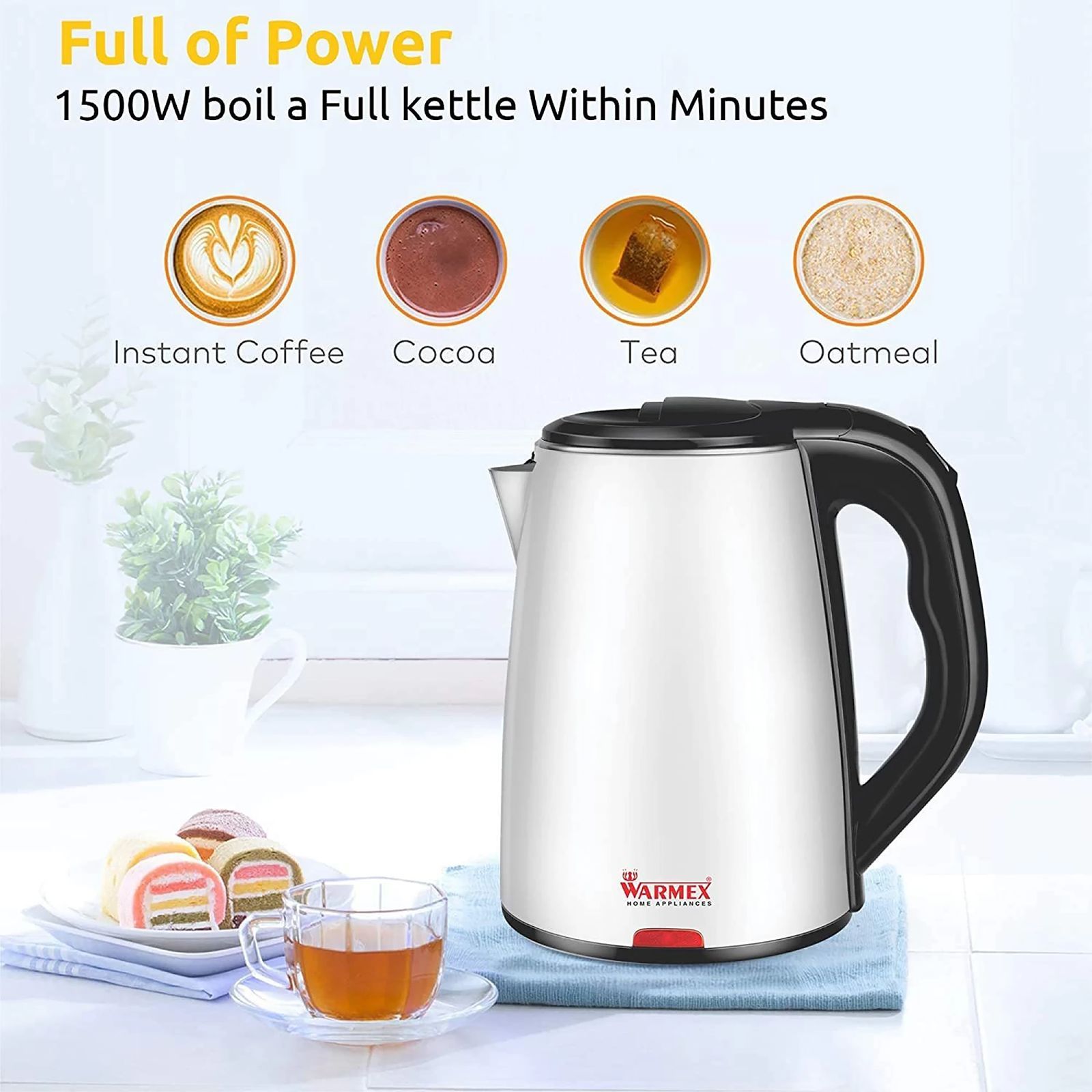 WARMEX Boil & Serve 99 1500 Watt 1.8 Litre Electric Kettle with Auto Shut Off (White)_13