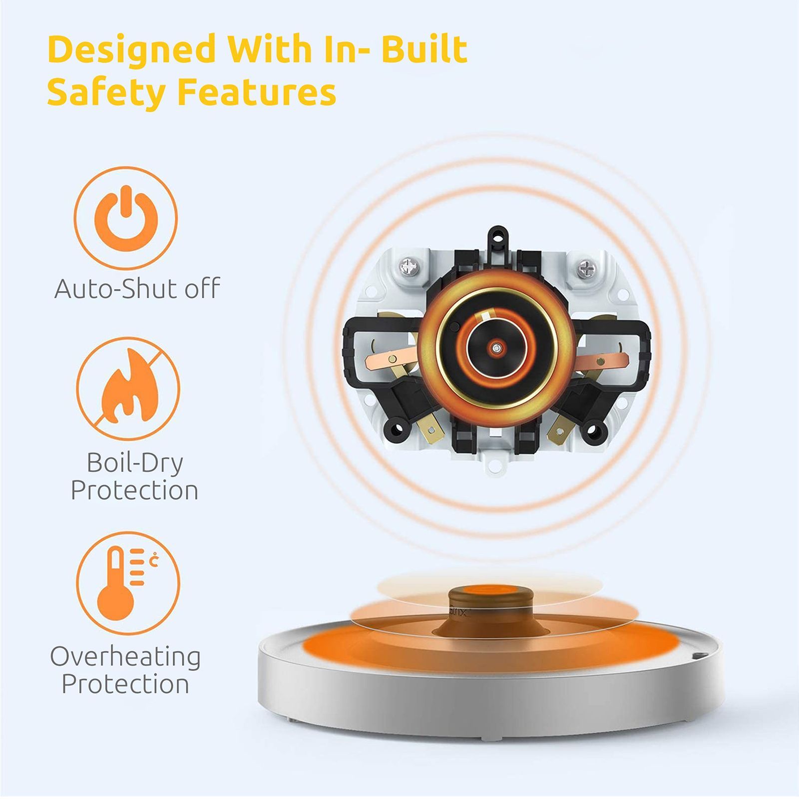 WARMEX Boil & Serve SS 1500 Watt 1.8 Litre Electric Kettle with Auto Shut Off (Black & Silver)_6